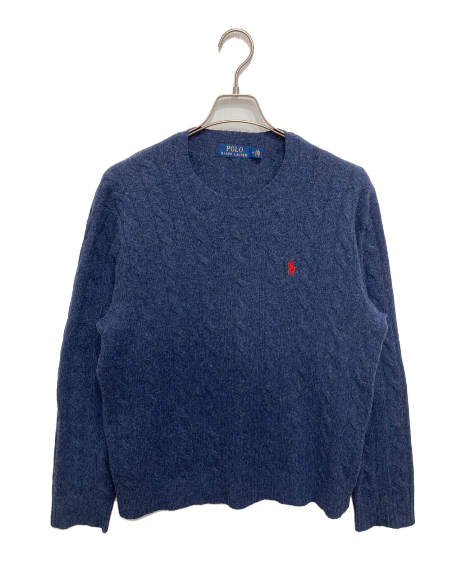 ラスト１点！【新品タグ付き】ポロ ラルフローレン ケーブルニット 紺ネイビーM 中古・古着通販】POLO RALPH LAUREN (ポロ・ラルフローレン) ケーブル
