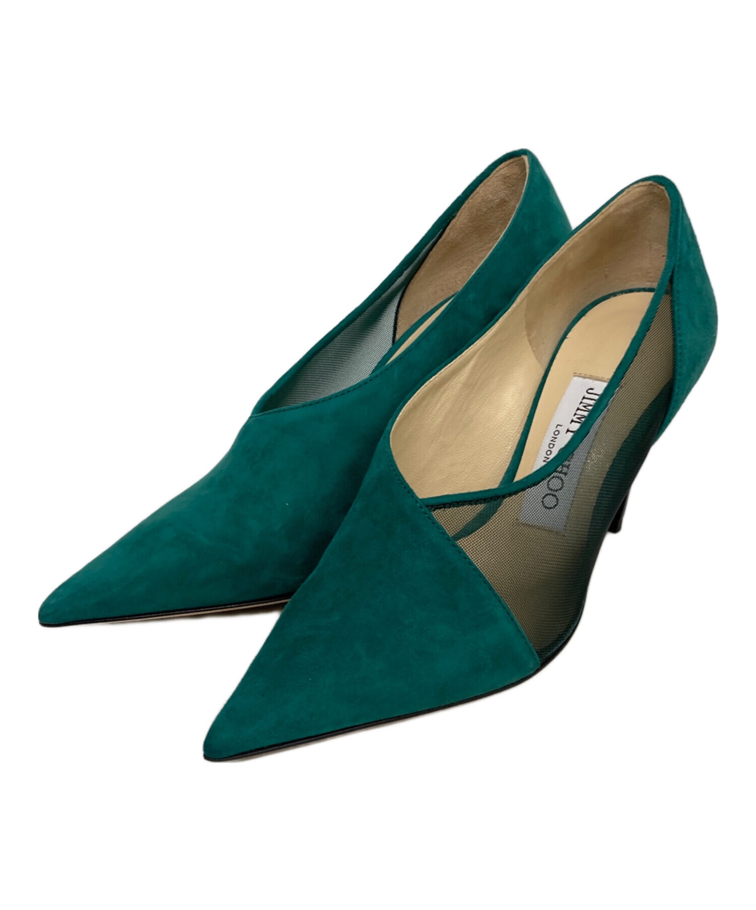 中古・古着通販】JIMMY CHOO (ジミーチュウ) スウェード切替パンプス