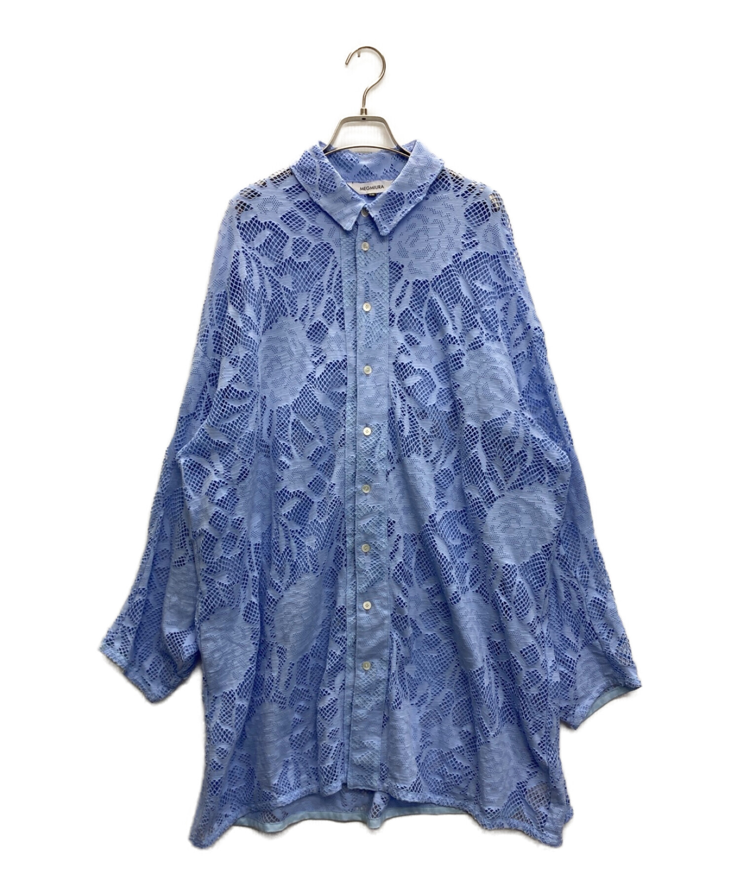 中古・古着通販】MEGMIURA (メグミウラ) Lace Shirts スカイ