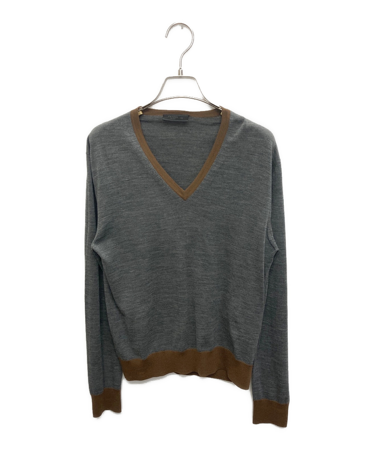 PRADA Vネック ニット カシミヤ100% 44 プラダ Vネックニット PRADA Vネック ニット カシミヤ100% 44