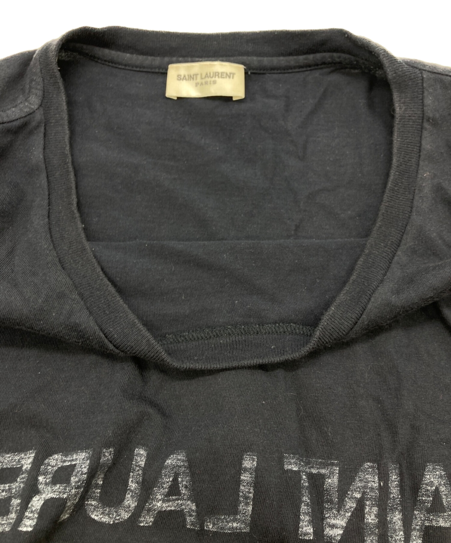 【専用】SAINT LAURENT　リバースロゴ Tシャツ　XXL SAINT LAURENT サンローランリバースロゴTシャツ XXL ネイビー