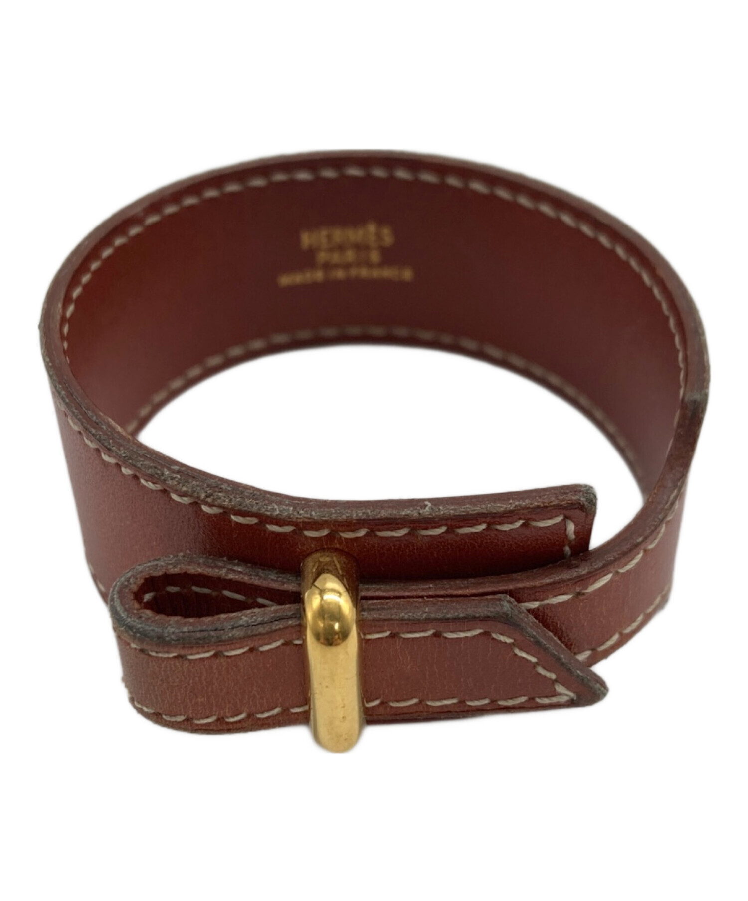 HERMES エルメス レザー ブレスレット アルテミス 中古・古着通販】HERMES (エルメス) アルテミス レザーブレスレット