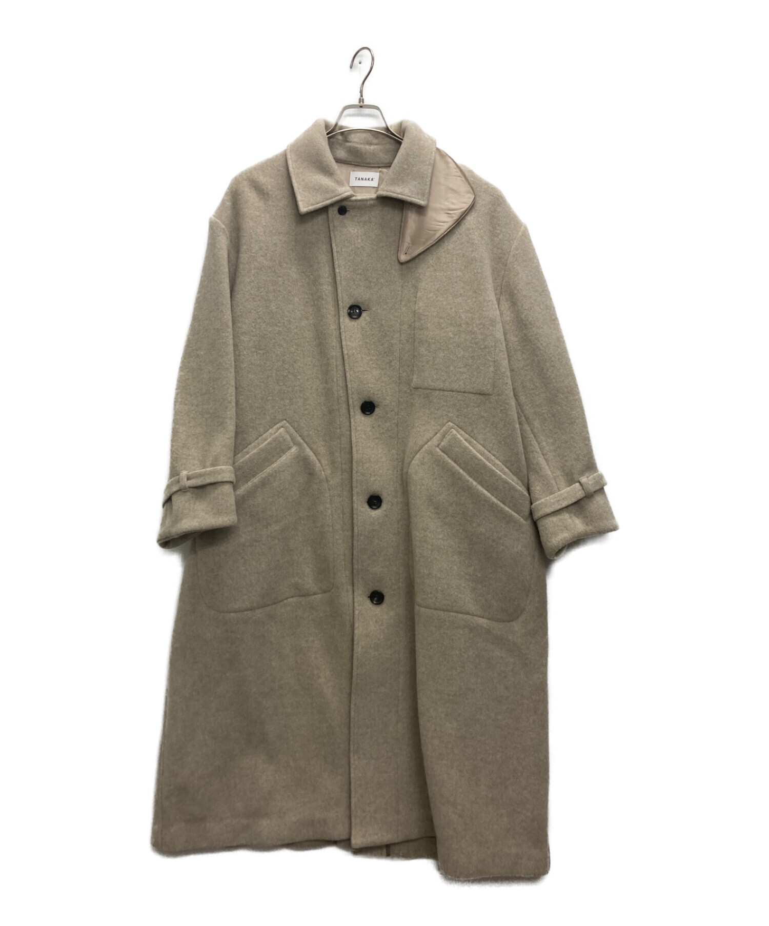 中古・古着通販】TANAKA (タナカ) ウールステンカラーコート ベージュ