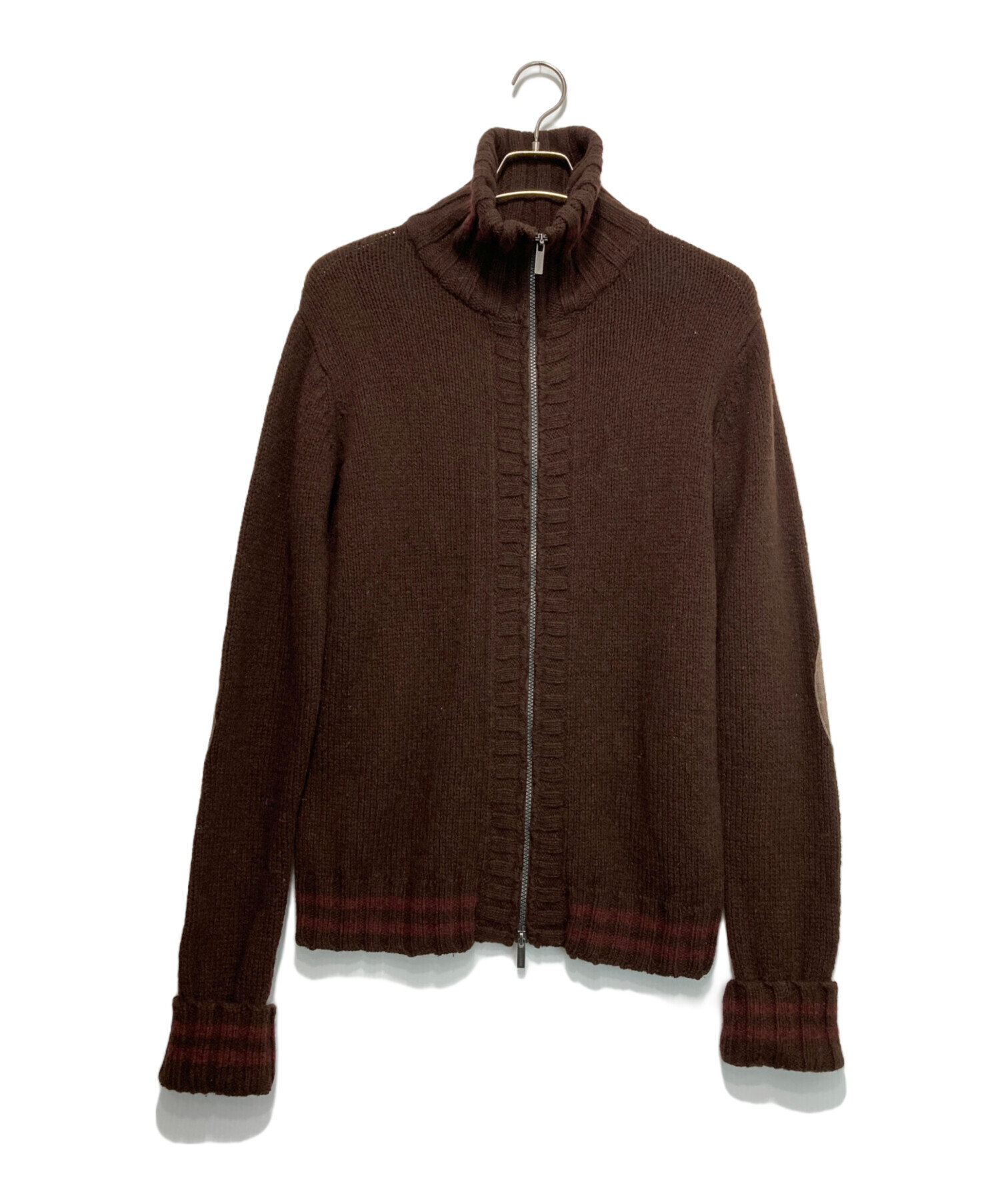 中古・古着通販】KENZO (ケンゾー) ジップアップニット ブラウン 