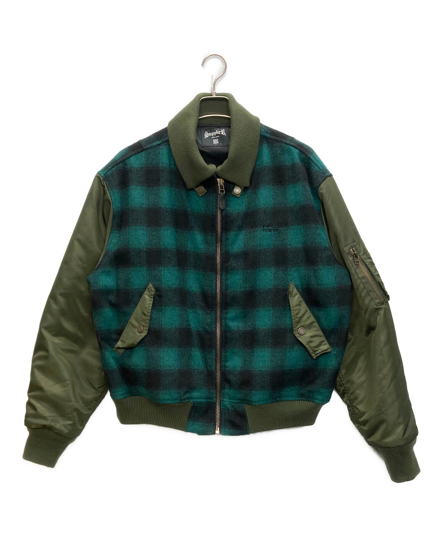 中古・古着通販】SUPPLIER (サプライヤー) Checked Ma-1 カーキ 