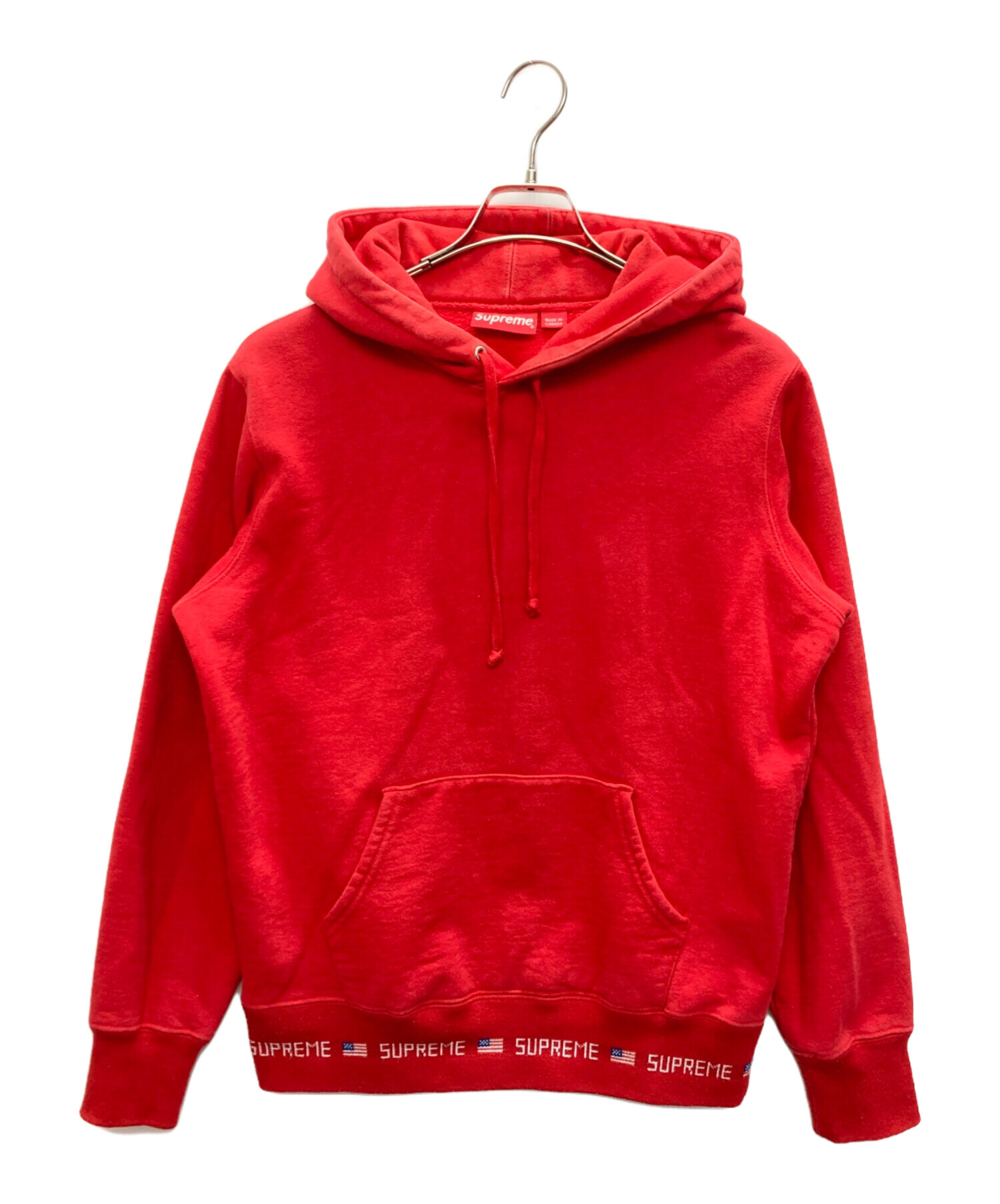 中古・古着通販】SUPREME (シュプリーム) プルオーバーパーカー レッド  