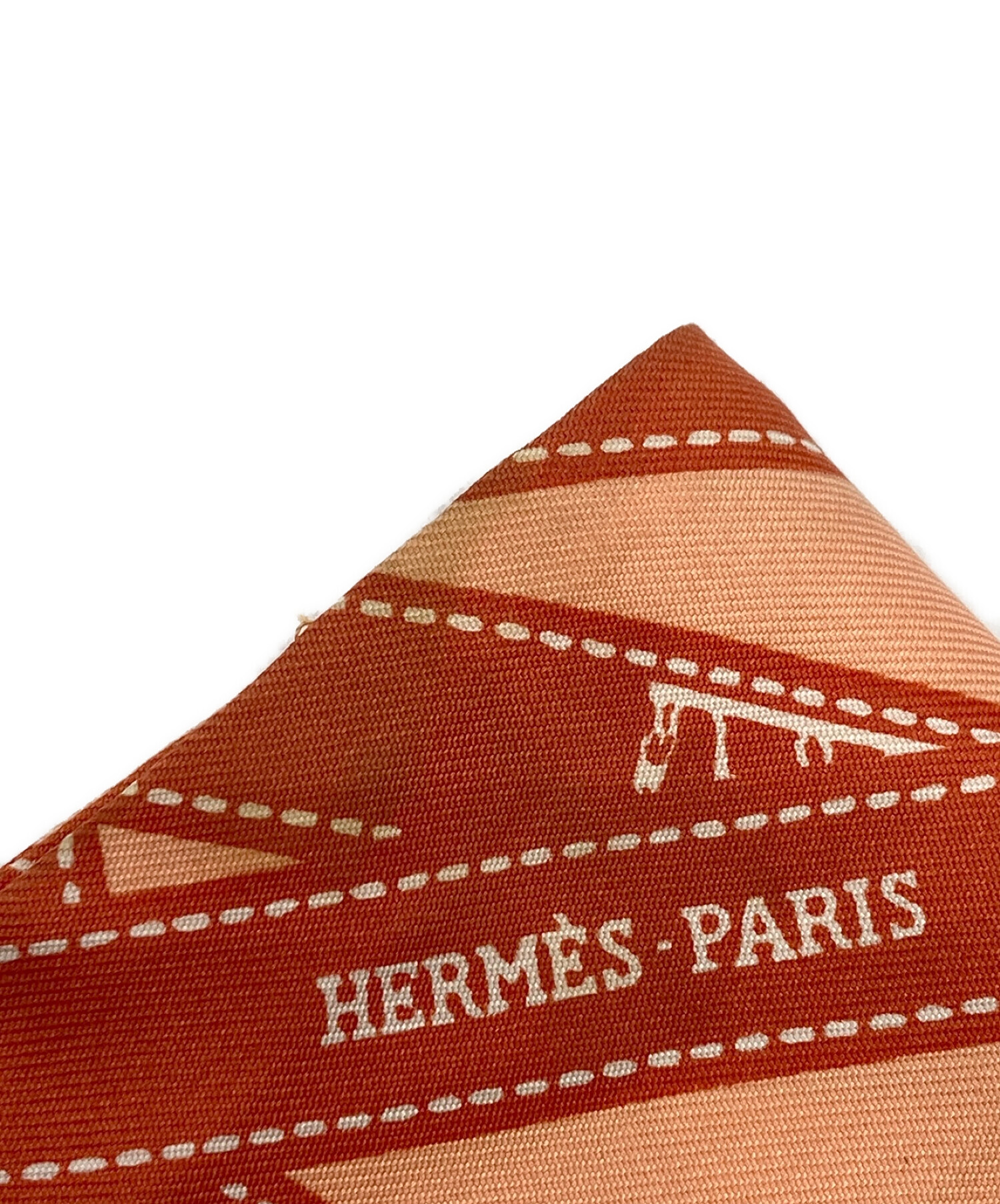 中古・古着通販】HERMES (エルメス) ツイリーシルクスカーフ オレンジ