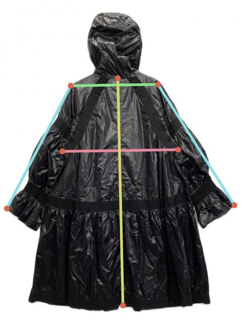中古・古着通販】CHANEL (シャネル) ナイロンギャザーコート ブラック
