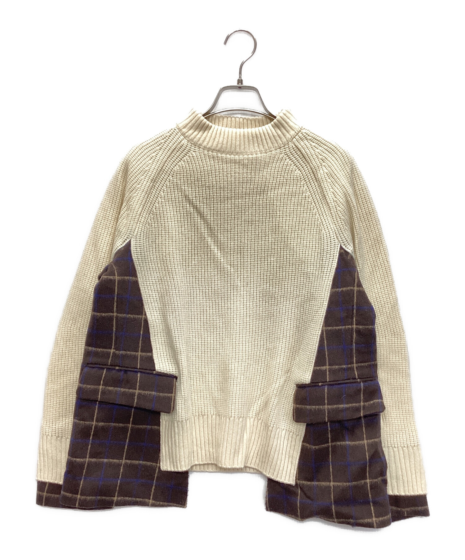 中古・古着通販】sacai (サカイ) ドッキングニット アイボリー