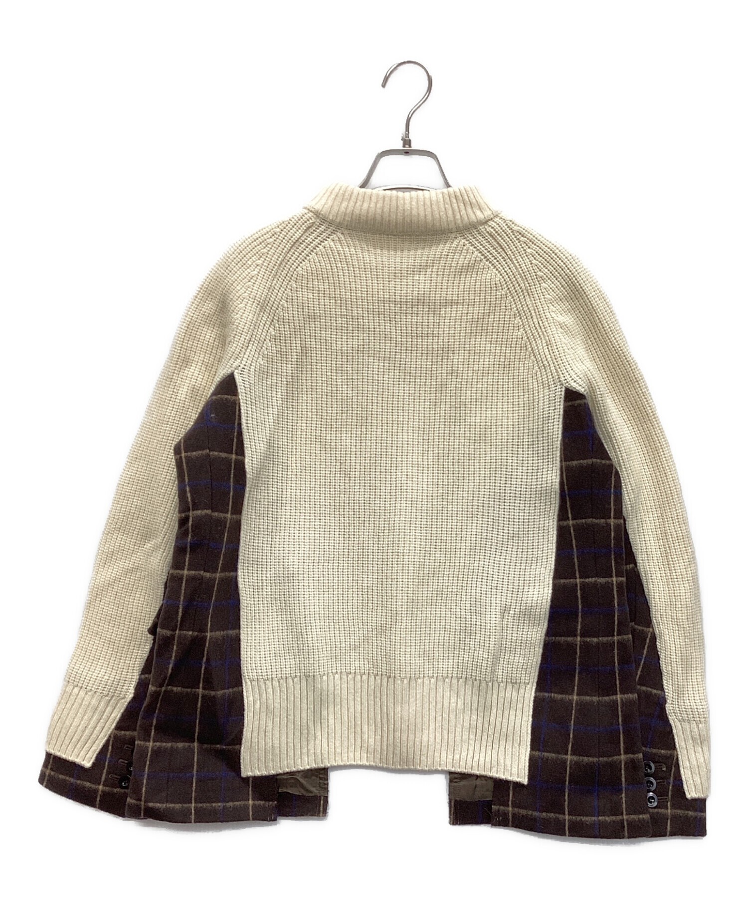 中古・古着通販】sacai (サカイ) ドッキングニット アイボリー