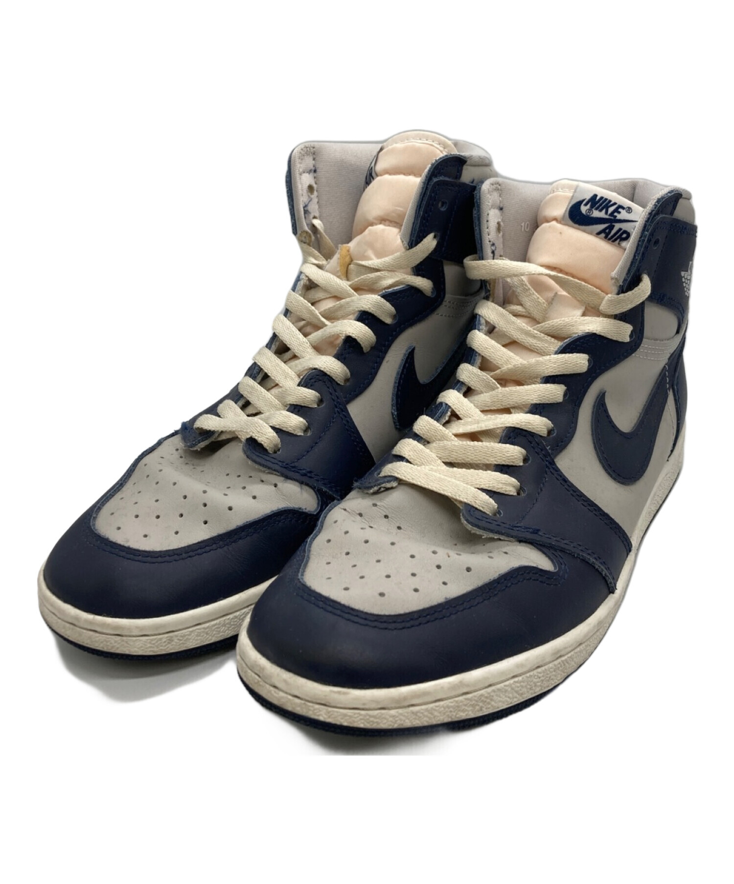 中古・古着通販】NIKE (ナイキ) AIR JORDAN 1 HI 85 グレー×ネイビー 