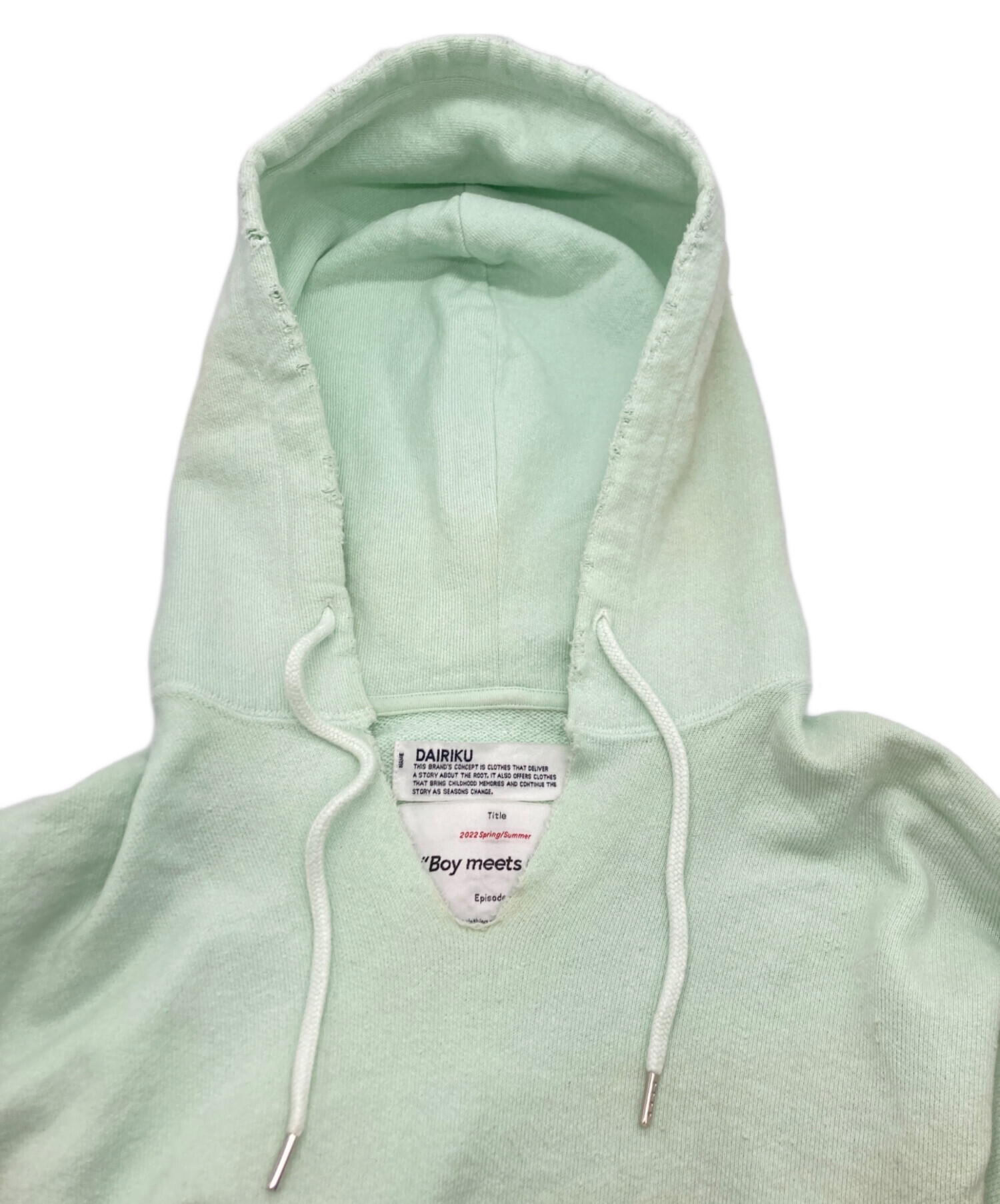 中古・古着通販】DAIRIKU (ダイリク) BoymeetsGirl Cut off Hoodie