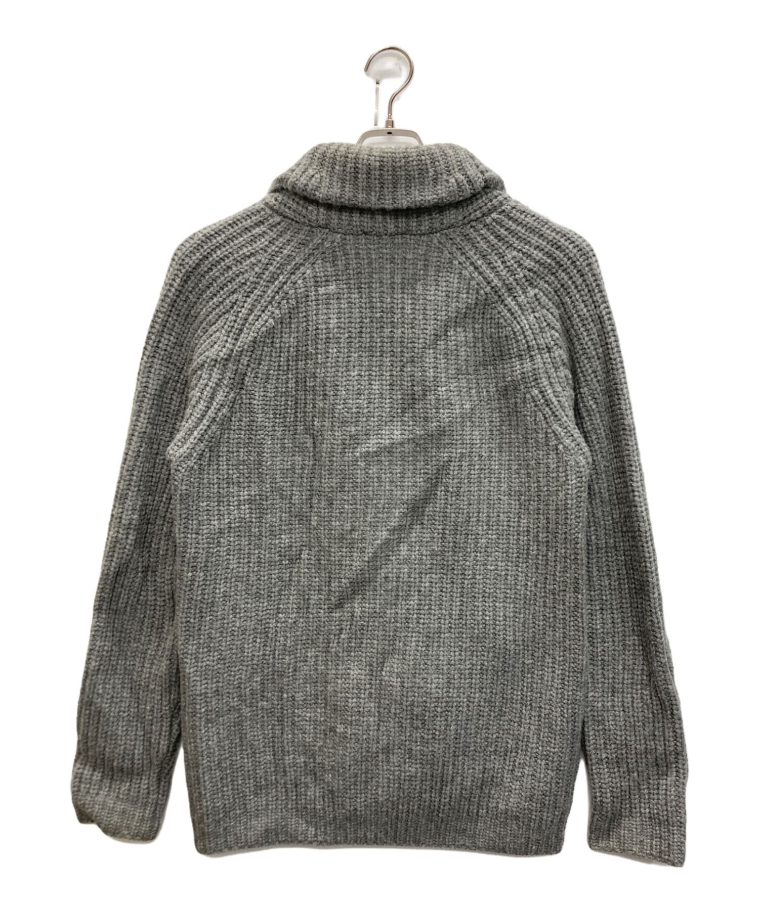 ZANONE グレー ボタン付きカーディガン サイズ48 中古・古着通販】Zanone (ザノーネ) 5ゲージニットカーディガン