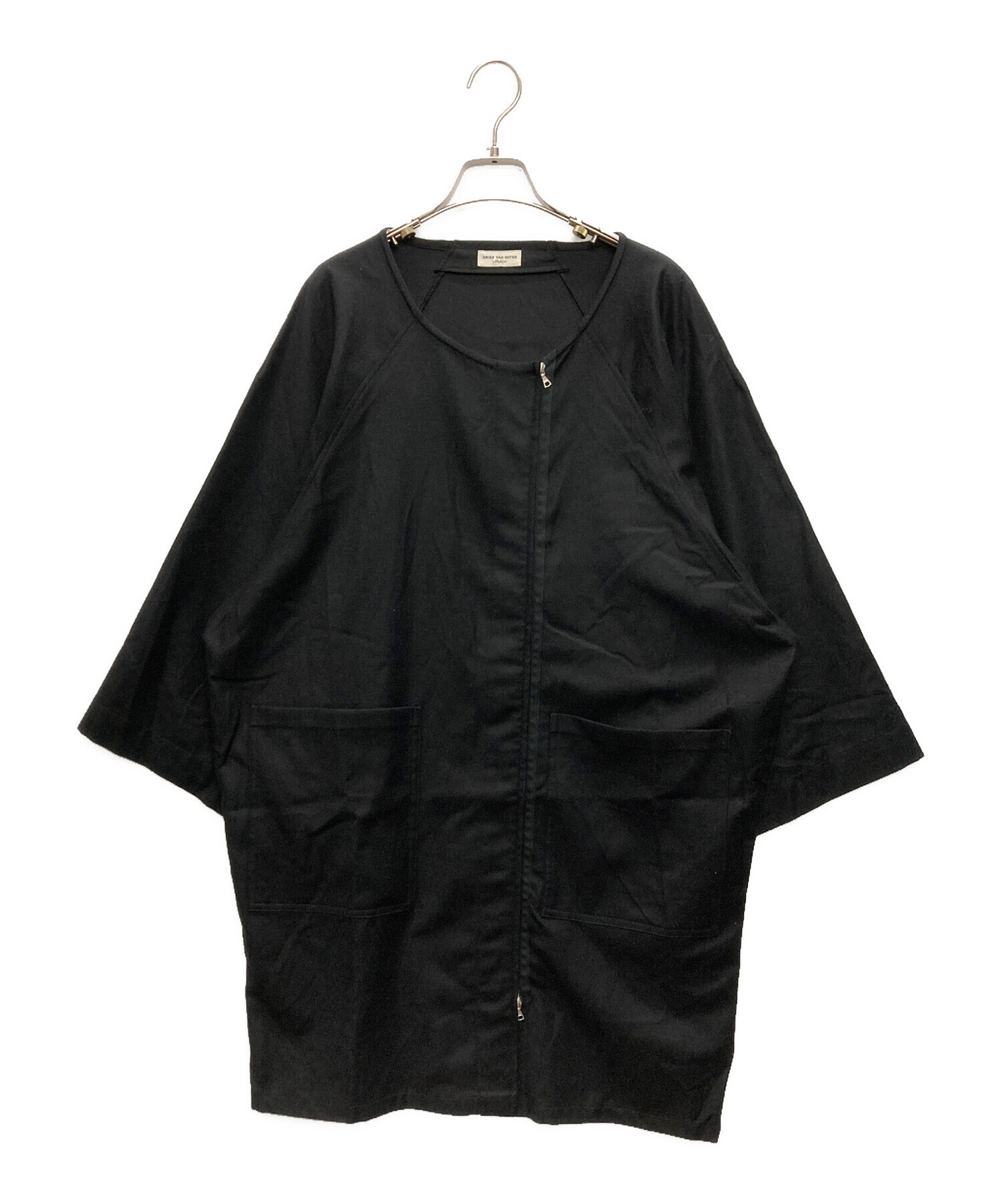 ドリスバンノッテンdriesvannotenウールコート　黒　S DRIES VAN NOTEN(ドリスヴァンノッテン) ウールコート ブラック サイズ