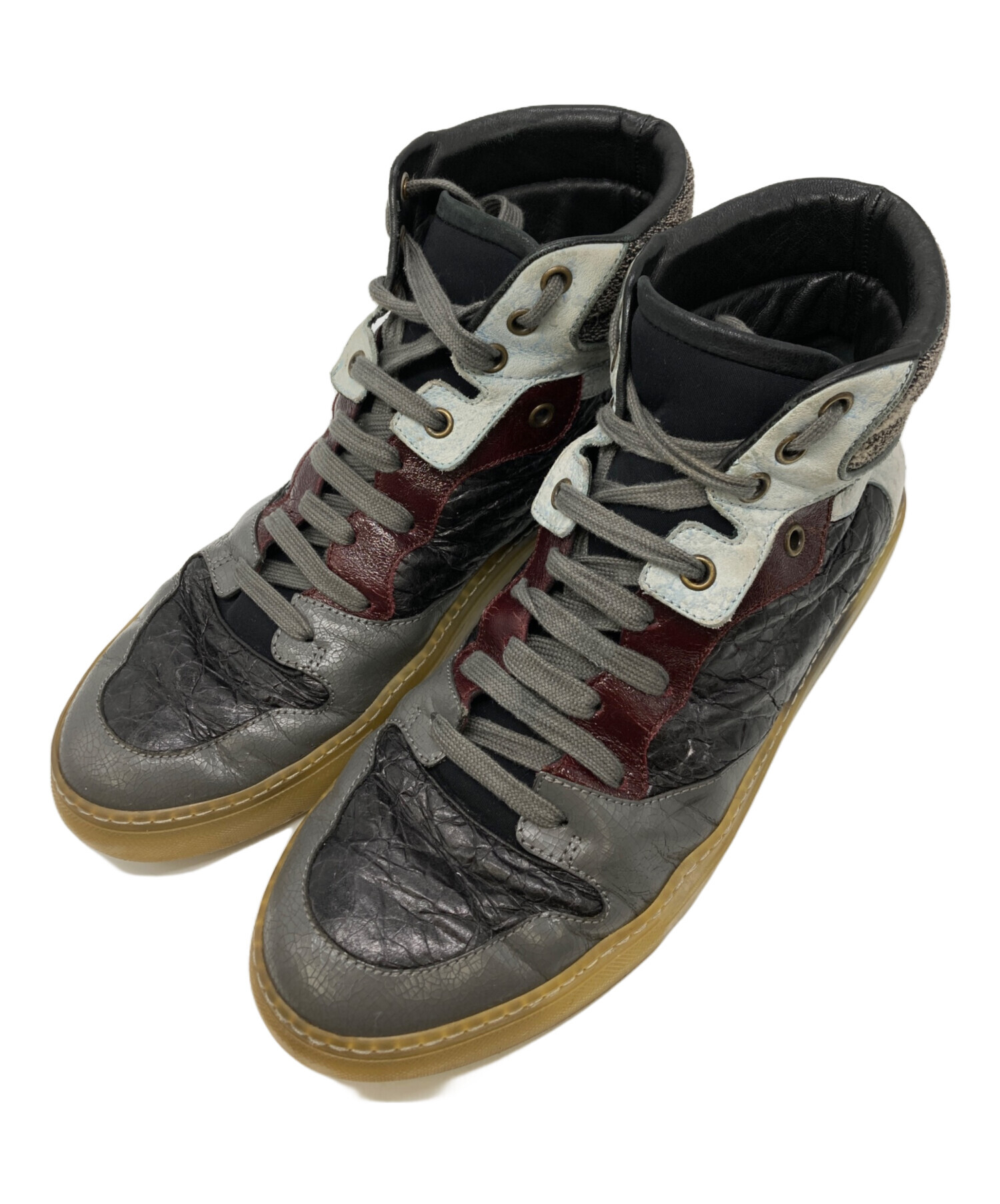 中古・古着通販】BALENCIAGA (バレンシアガ) ユーズド加工ハイカット 