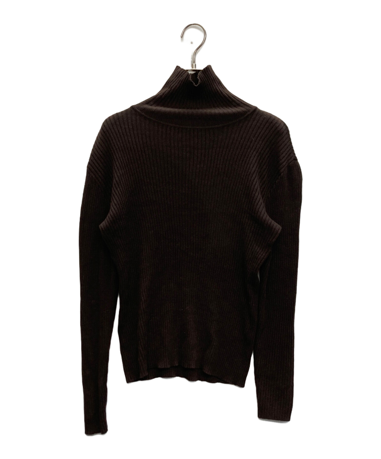 中古・古着通販】CELINE (セリーヌ) ハイネックニット ブラウン サイズ