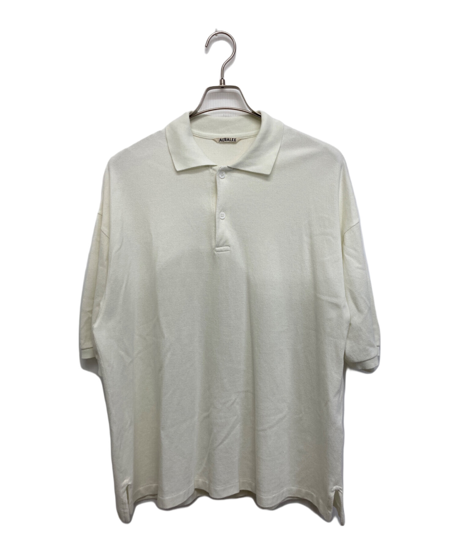 AURALEE【SALT SHRINK PIQUE BIG POLO】 Auralee Super Fine Cotton Salt Shrink Pique Big Polo - Purple