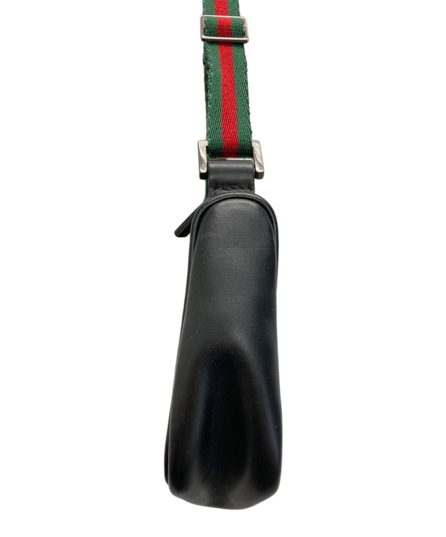 中古・古着通販】GUCCI (グッチ) シェリーラインポーチ ブラック
