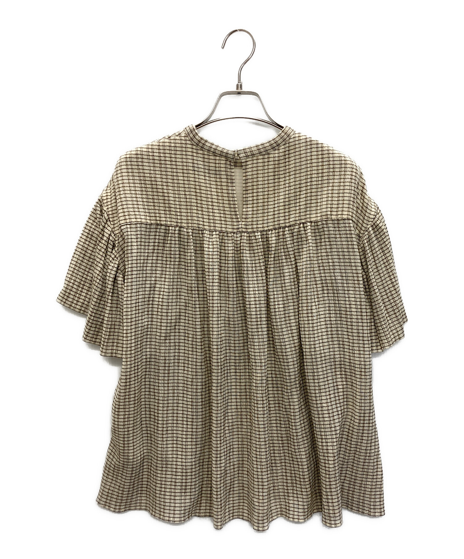 中古・古着通販】heliopole (エリオポール) CRAPE WINDOWPANE PIPING