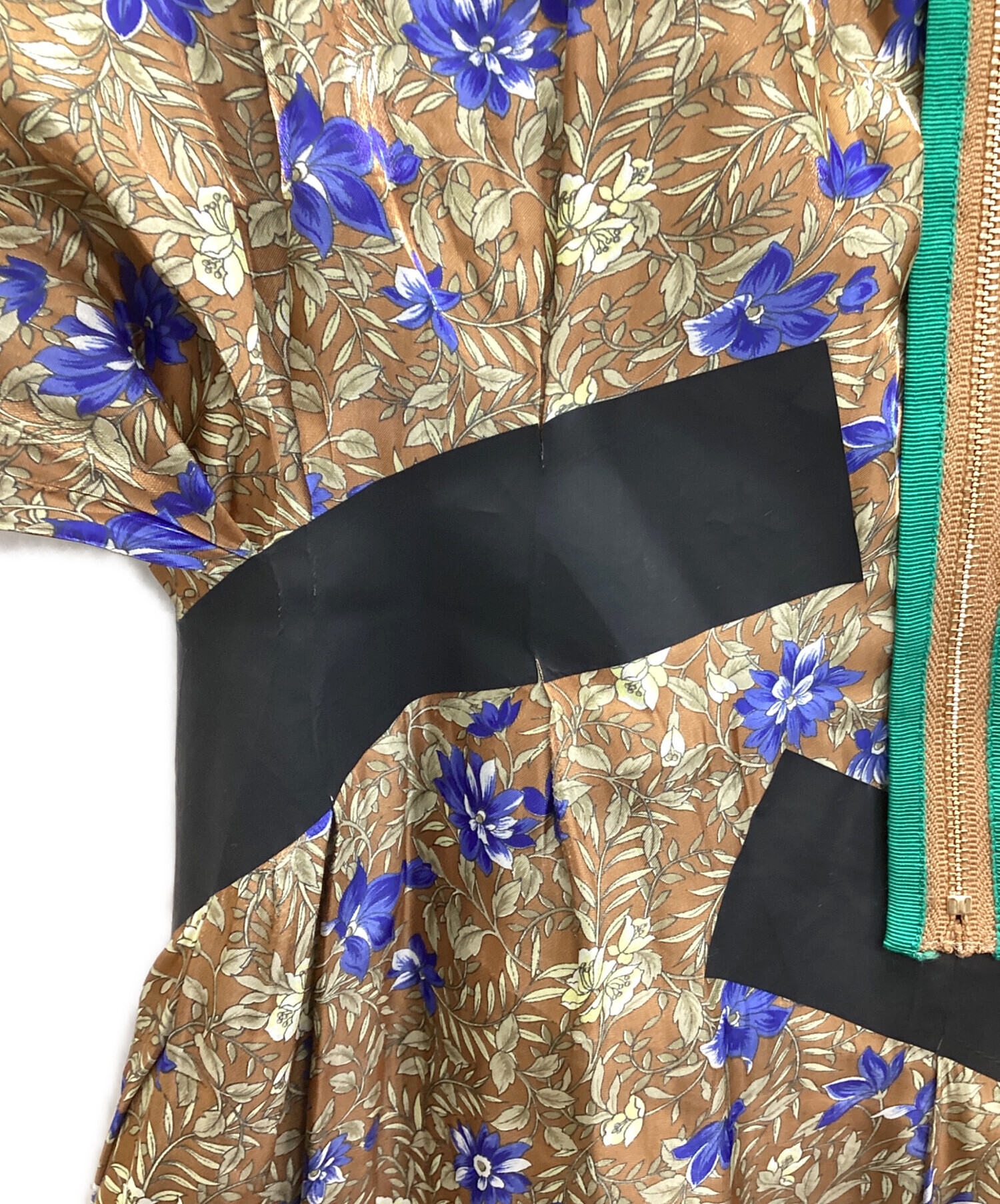 中古・古着通販】KOLOR (カラー) フラワーデザインワンピース ベージュ