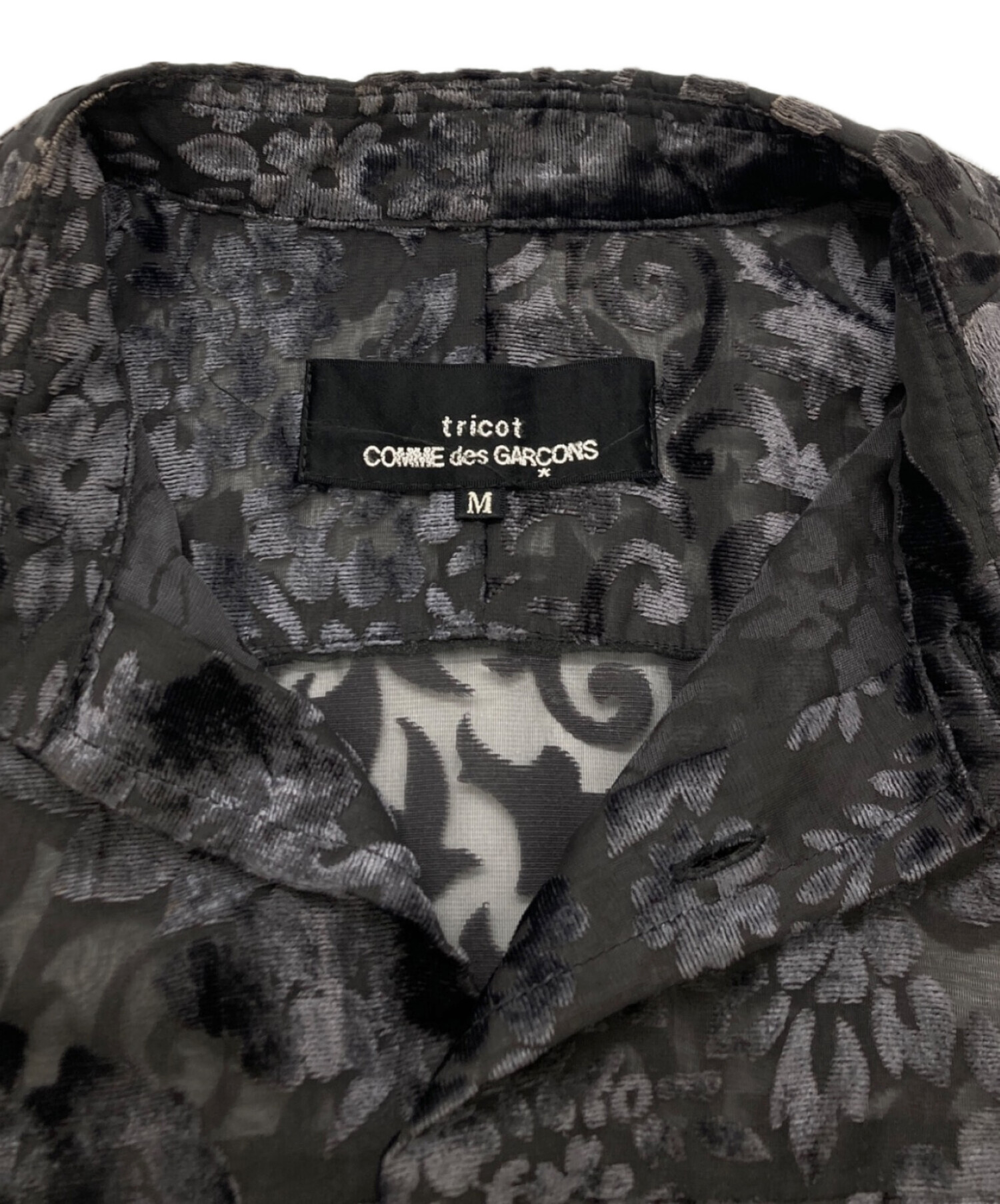 トリココムデギャルソン　フロッキパラプリントシャツ　新品同様 中古・古着通販】tricot COMME des GARCONS (トリココムデギャルソン