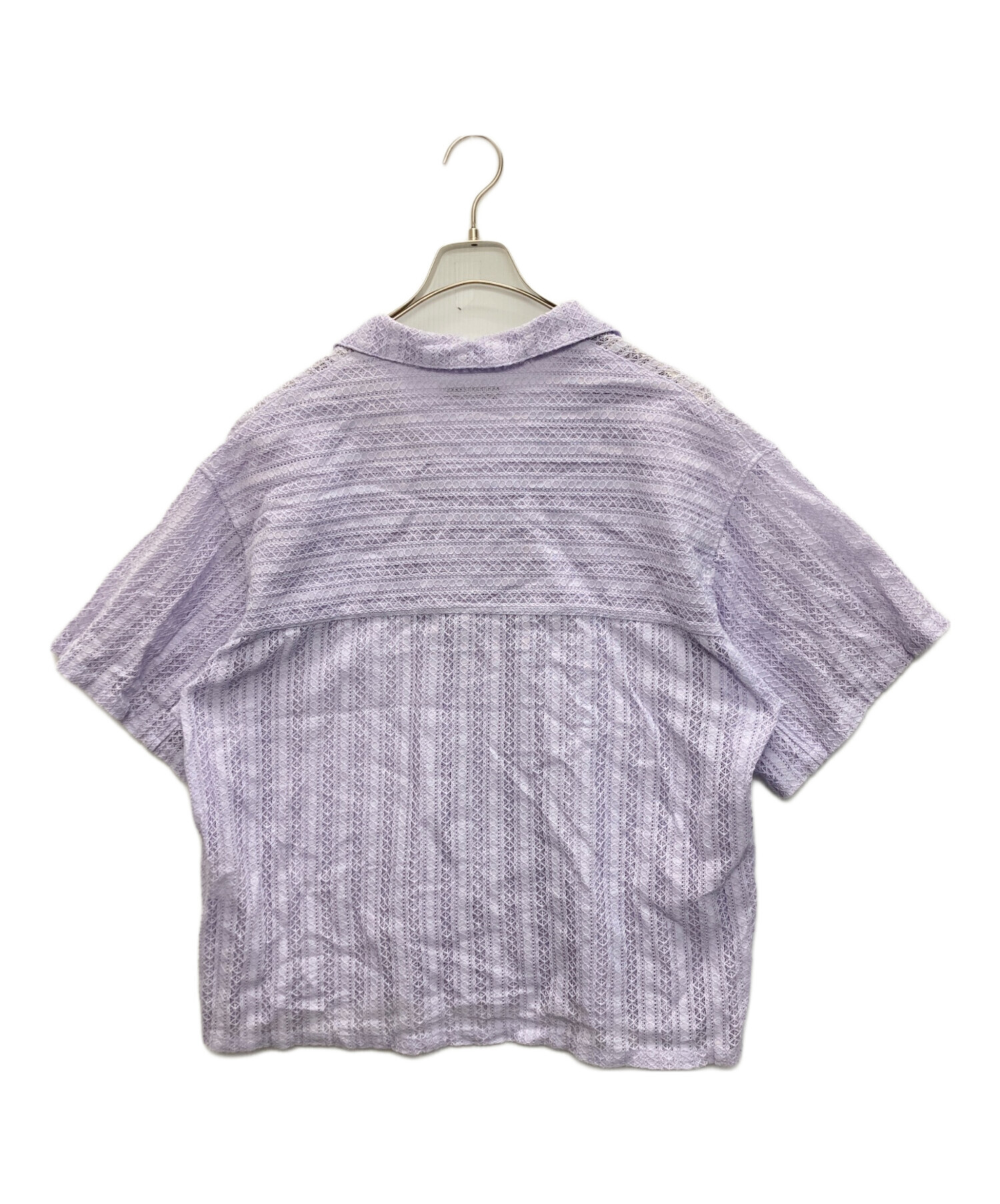 中古・古着通販】Jieda (ジエダ) LACE SHIRT S/S パープル サイズ:SIZE