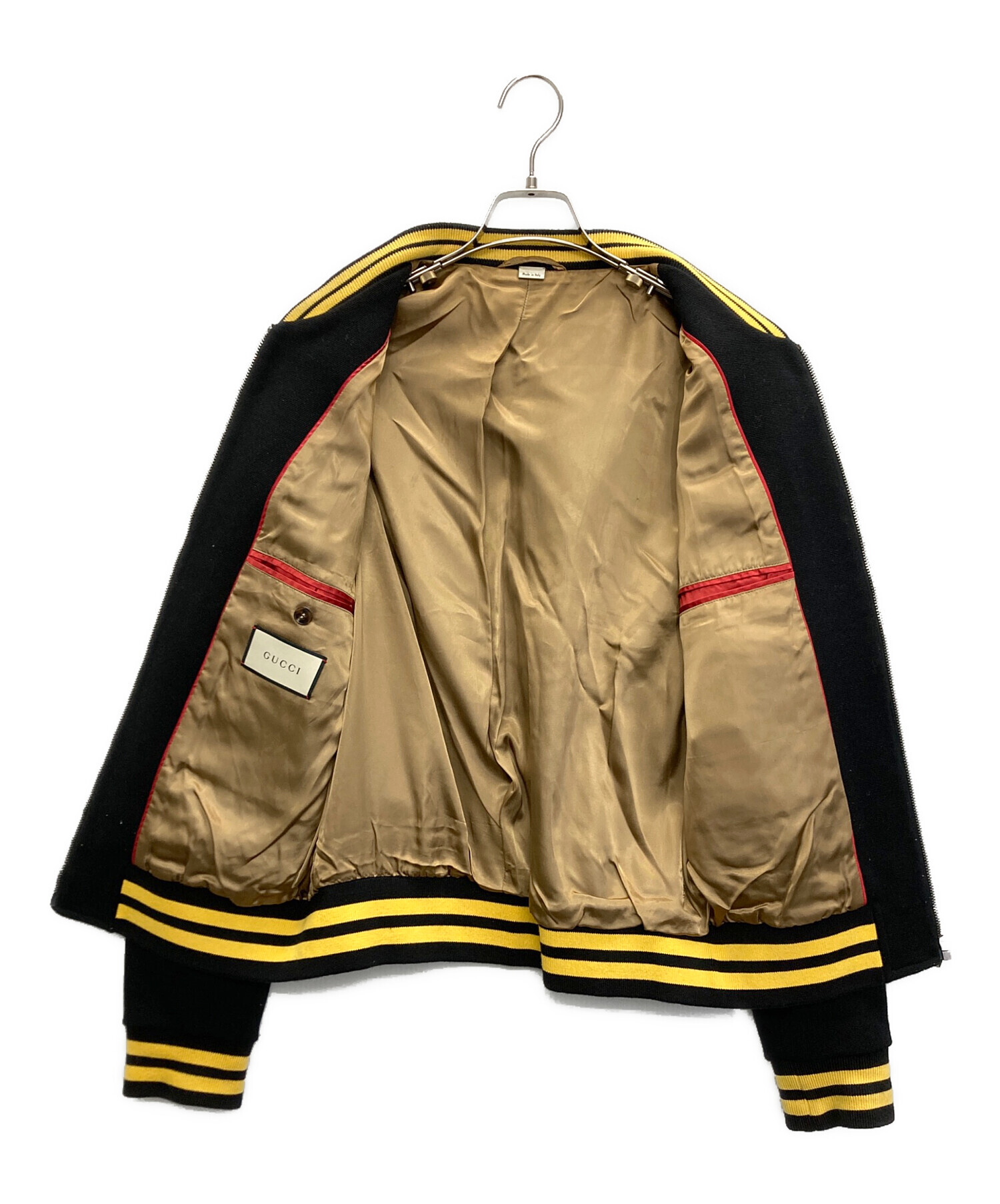 超美品 GUCCI GGワッペン ジャージーボンバージャケット 中古・古着通販】GUCCI (グッチ) GGワッペンジャージーボンバー