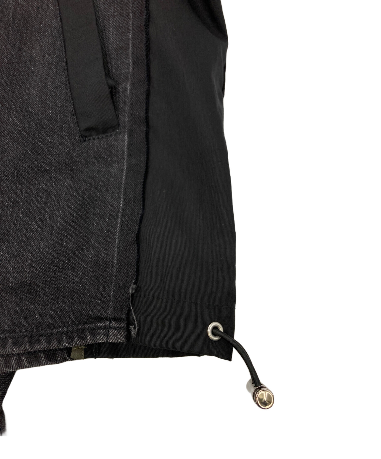 中古・古着通販】sacai (サカイ) 再構築デニムシャツ ブラック サイズ