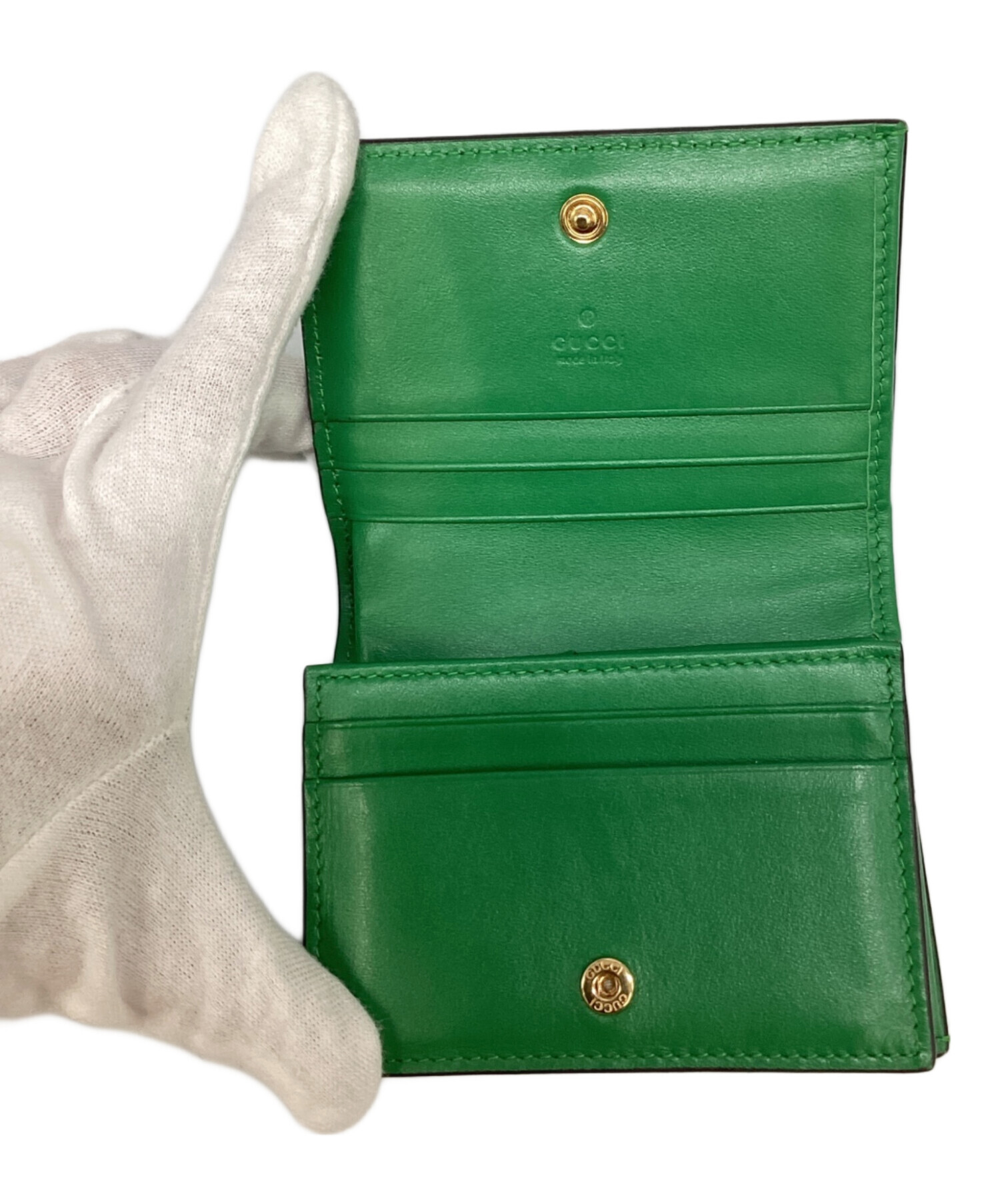 GUCCI グッチ 財布・ケース  緑 【古着】【中古】【送料無料】 中古・古着通販】GUCCI (グッチ) GGマトラッセ カードケース