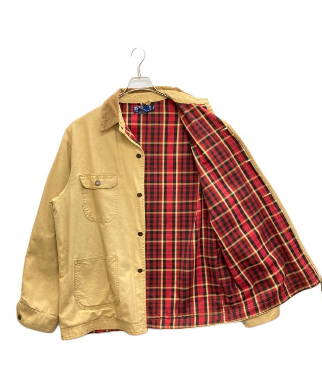 ラルフローレン　正規品　カバーオール　ベージュ　ダブルポケット　美品 ラルフローレン 正規品 カバーオール ベージュ ダブルポケット 美品