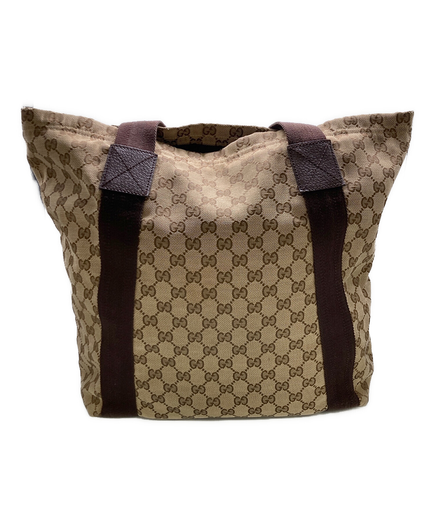 中古・古着通販】GUCCI (グッチ) キャンバストートバッグ ベージュ