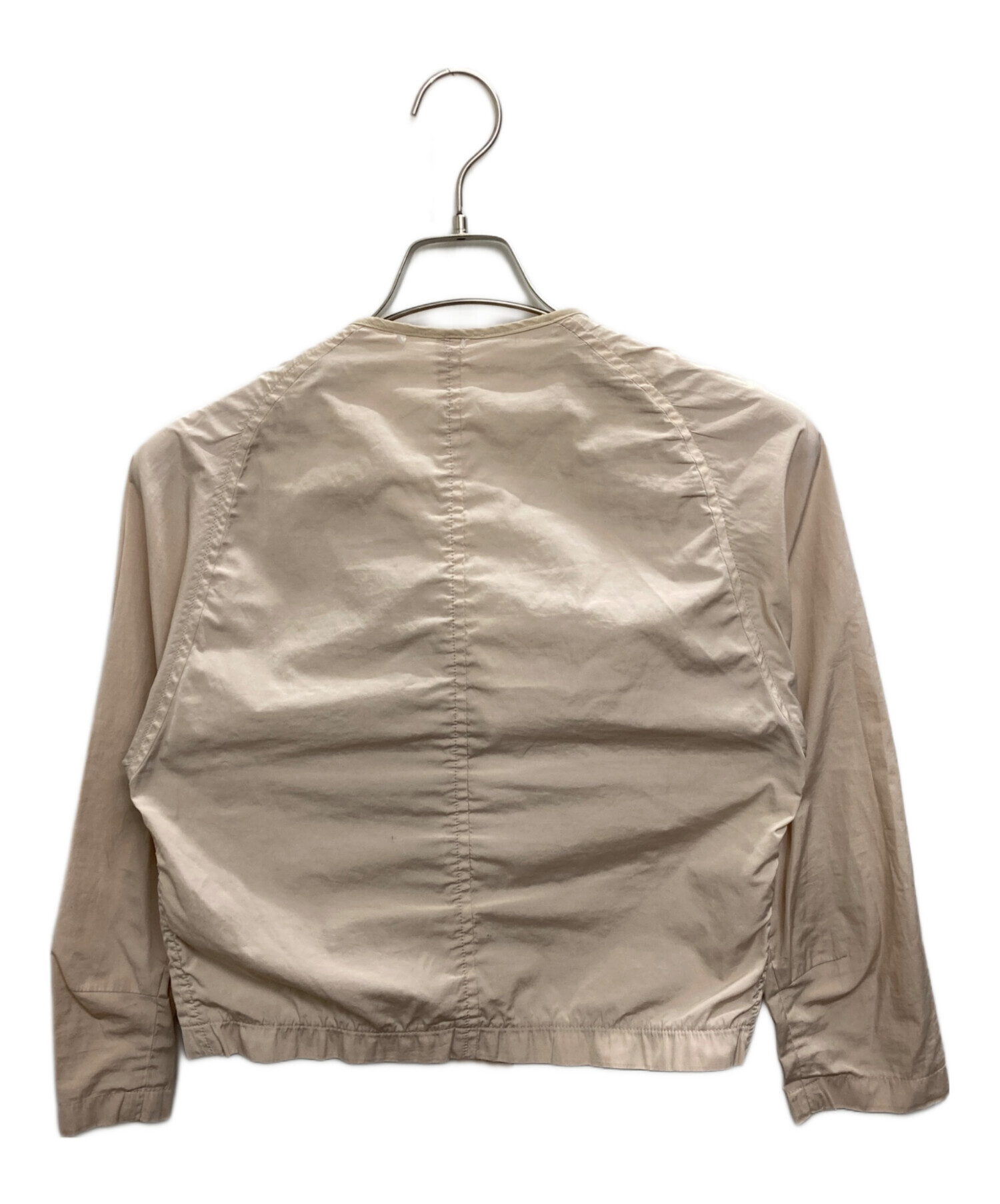 ドリスヴァンノッテン ノーカラージャケット ベージュ 中古・古着通販】DRIES VAN NOTEN (ドリスヴァンノッテン) ノーカラー