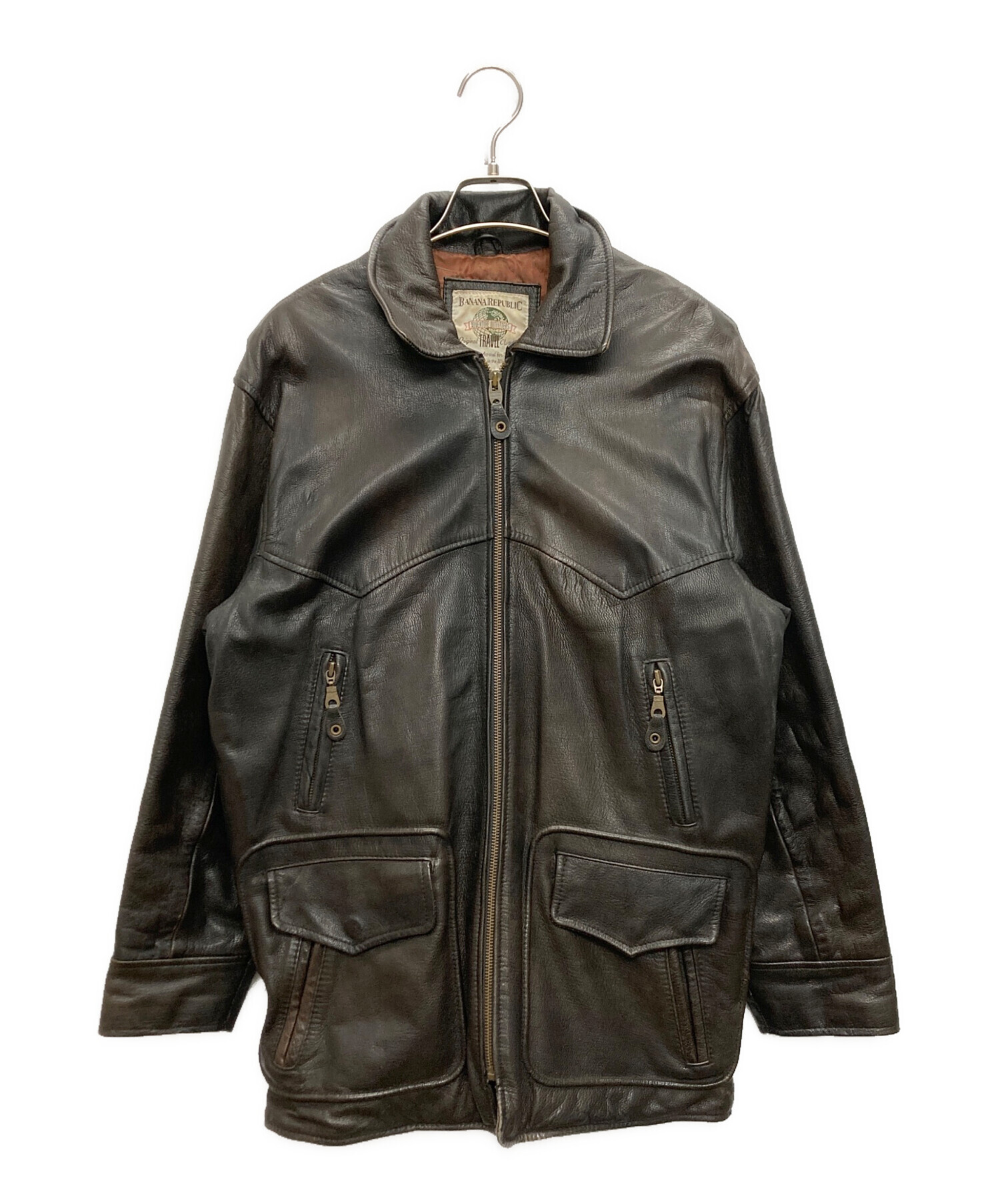 banana republic 90s レザーボンバージャケット ブラウン banana republic 90s レザーボンバージャケット ブラウン