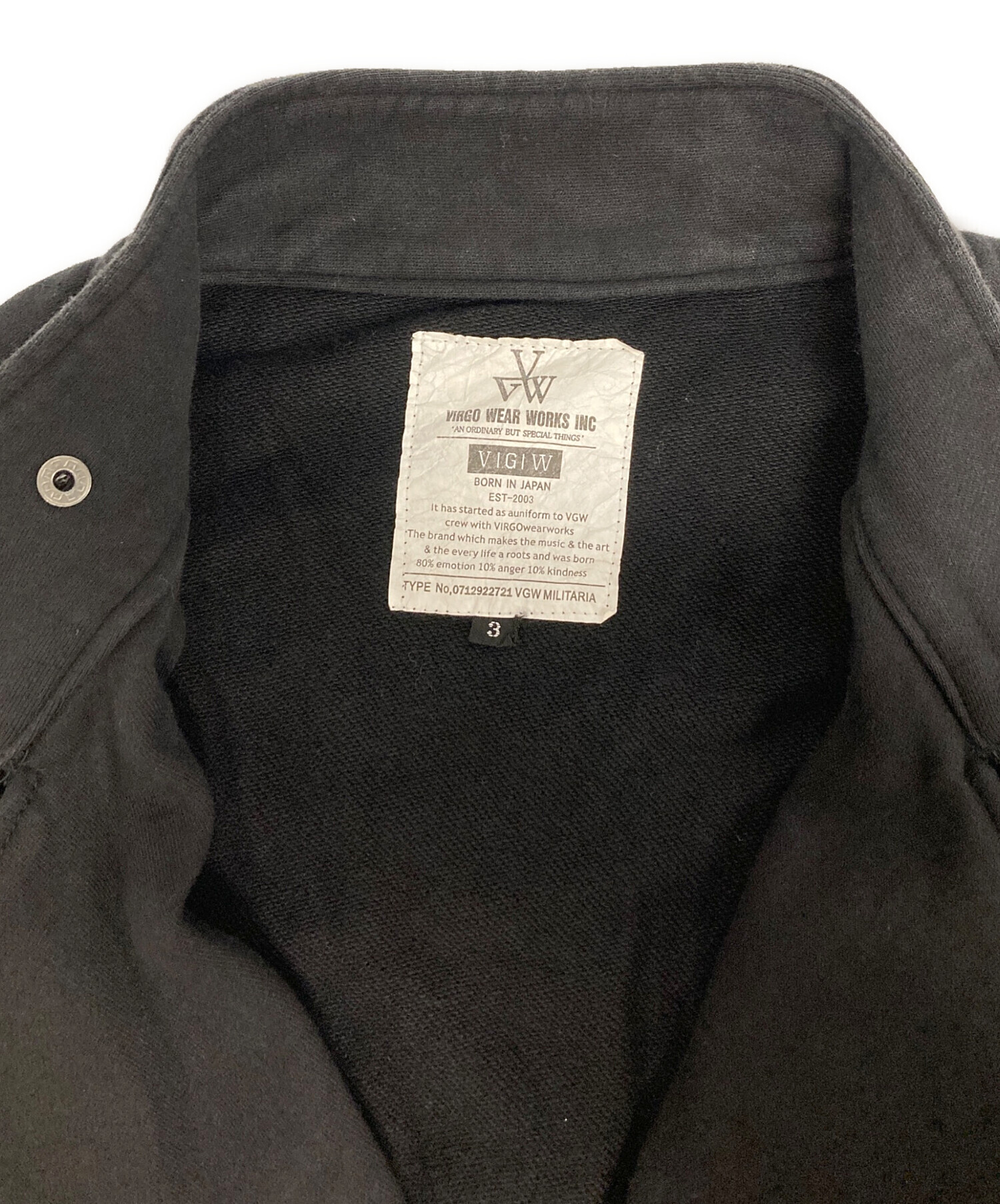 中古・古着通販】VIRGO (ヴァルゴ) VGW SWEAT RIDERS ブラック サイズ