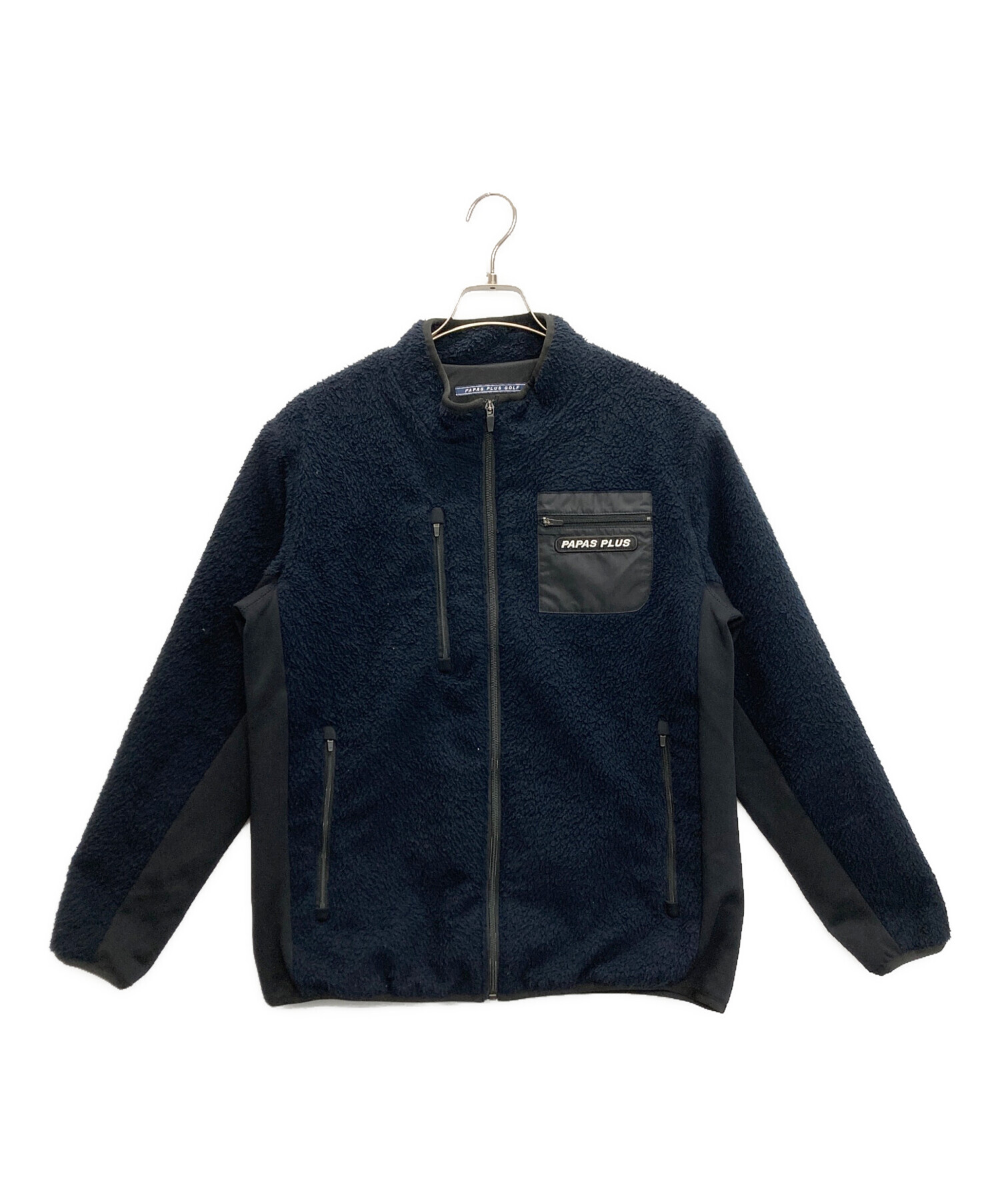 中古・古着通販】PAPAS (パパス) フリースジャケット ネイビー サイズ