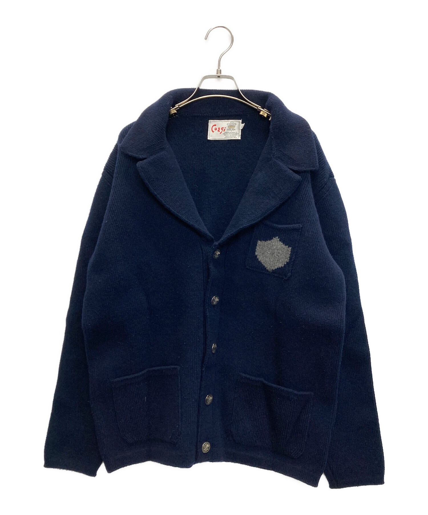 中古・古着通販】CORGI (コーギ) ニットジャケット ネイビー サイズ