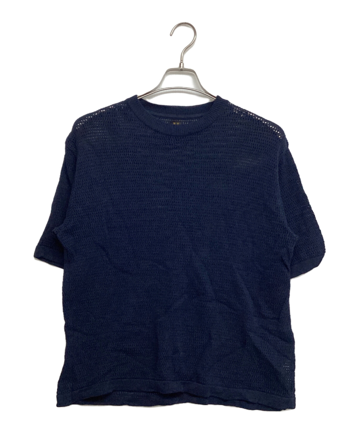 中古】BATONER UA別注 HALF ZIP KNIT BLUE