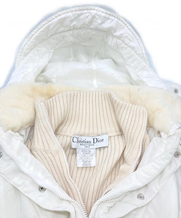 未使用★Christian DiorニットジャケットF34★ ベージュ★46万円 Macrocannage Jacket Beige Cotton-Blend Tweed Knit | DIOR