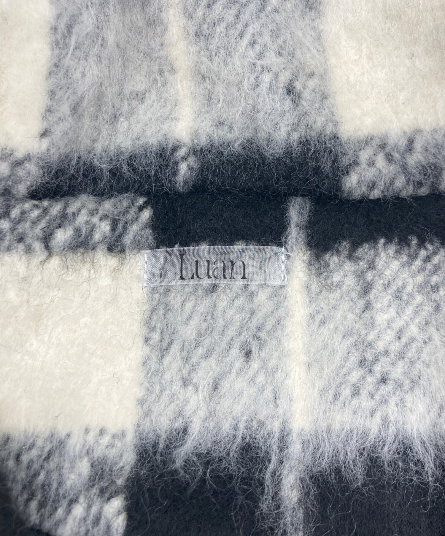 中古・古着通販】luan (ルアン) 2way shaggy collar coat ブラック