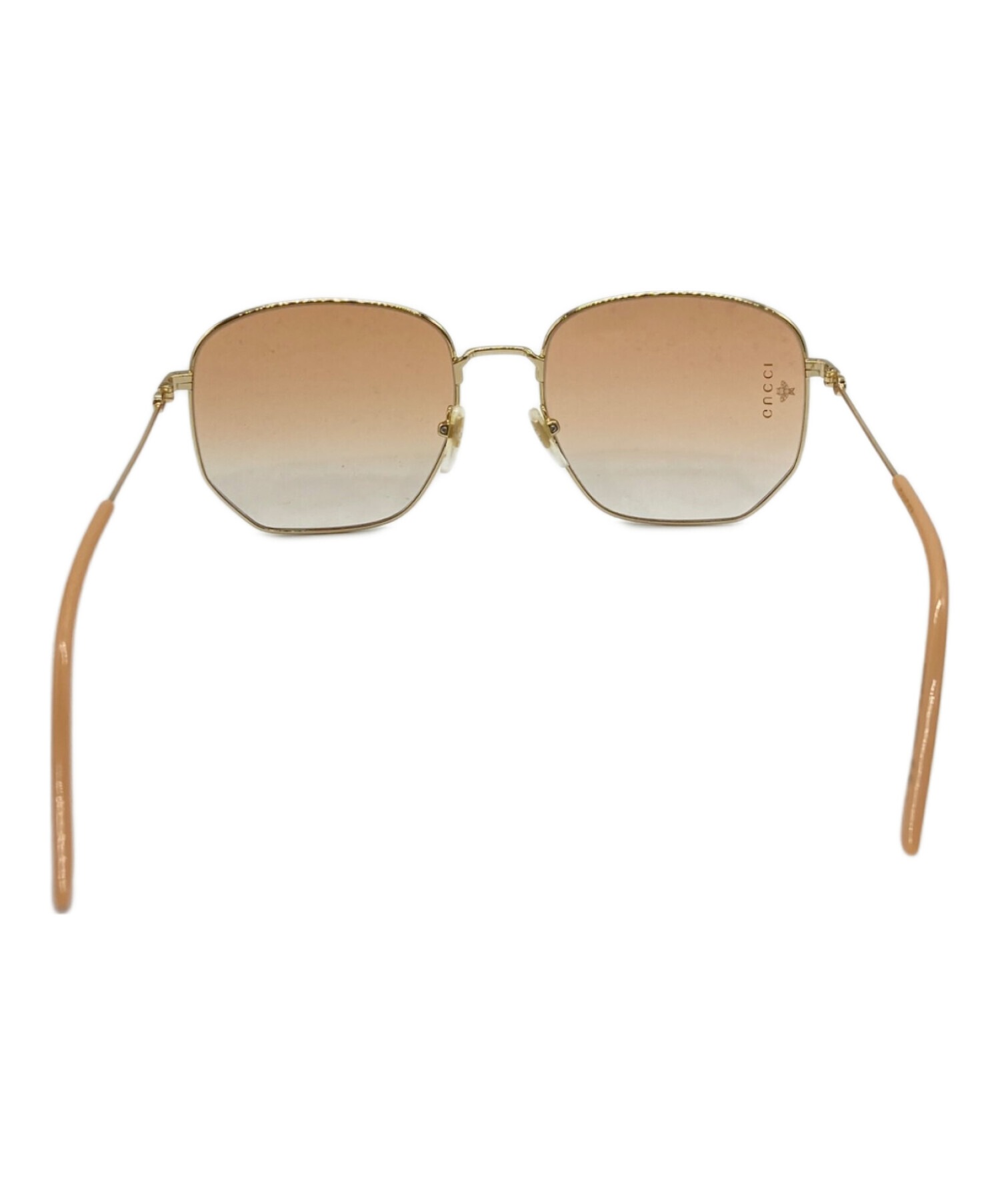 中古・古着通販】GUCCI (グッチ) スクエアフレームサングラス ゴールド