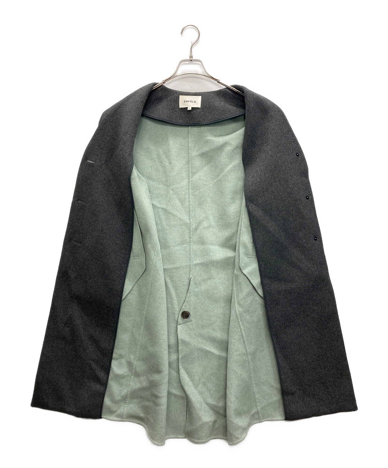 中古・古着通販】ENFOLD (エンフォルド) ウールリバーノーカラー