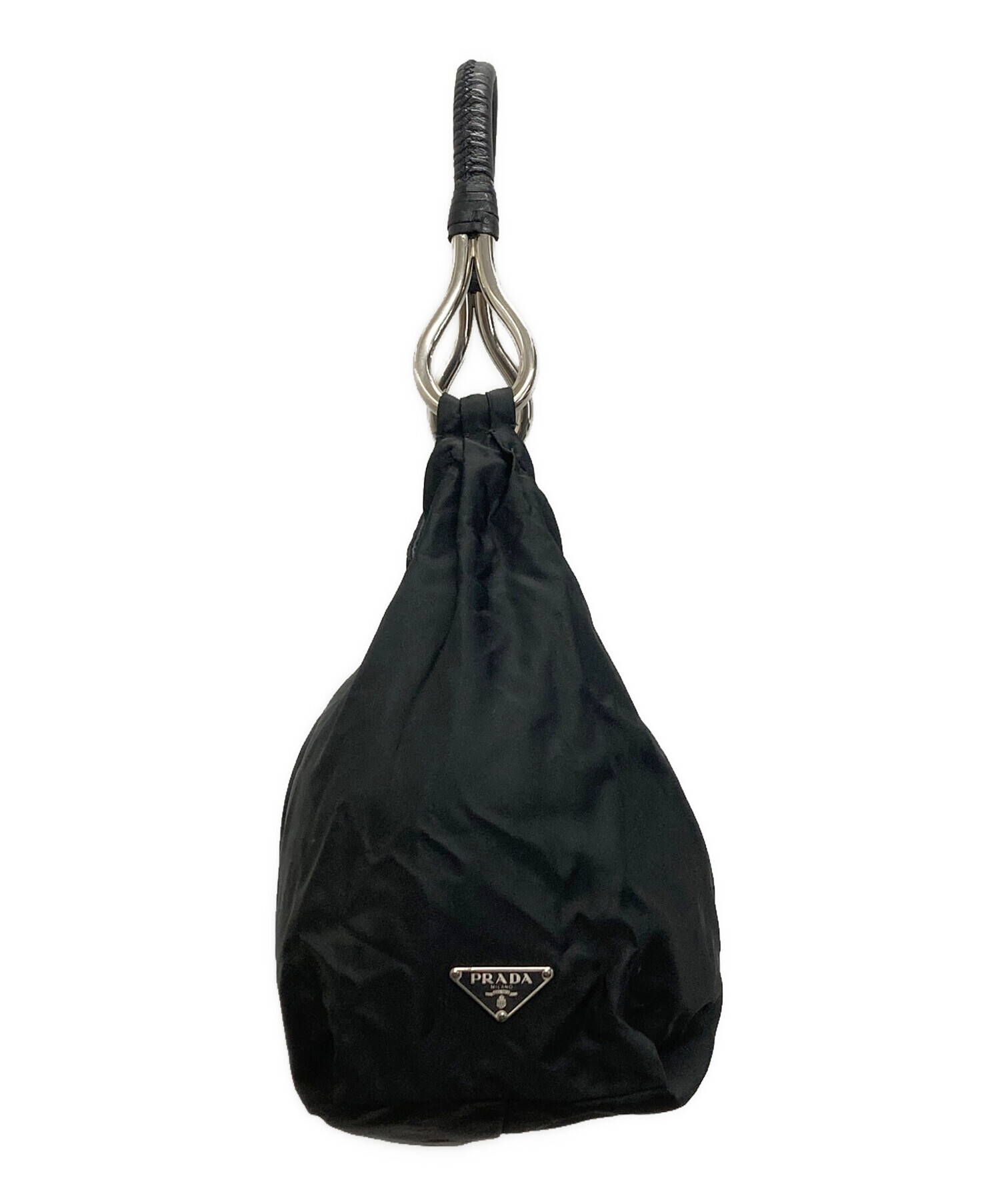 中古・古着通販】PRADA (プラダ) レザーハンドルワンショルダーバッグ 