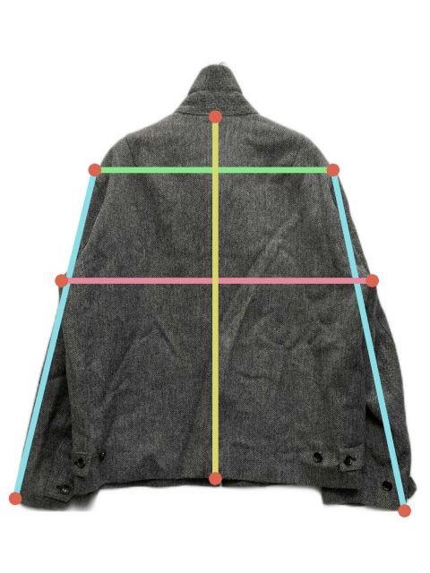 中古・古着通販】INTERIM (インテリム) ウールツイード ハリントン