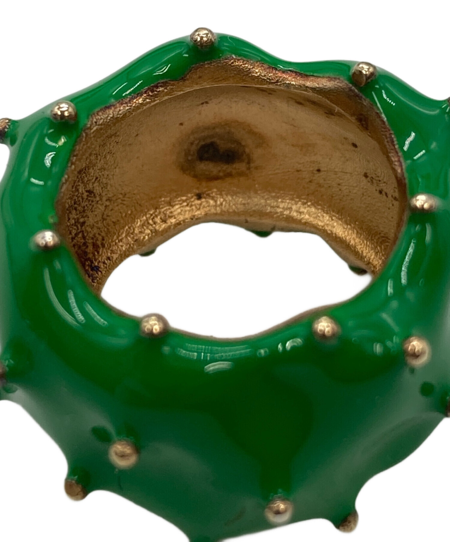 美品 BOTTEGA VENETAボッテガヴェネタ カクタスエナメルリング13号 中古・古着通販】BOTTEGA VENETA (ボッテガベネタ) カクタス エナメル