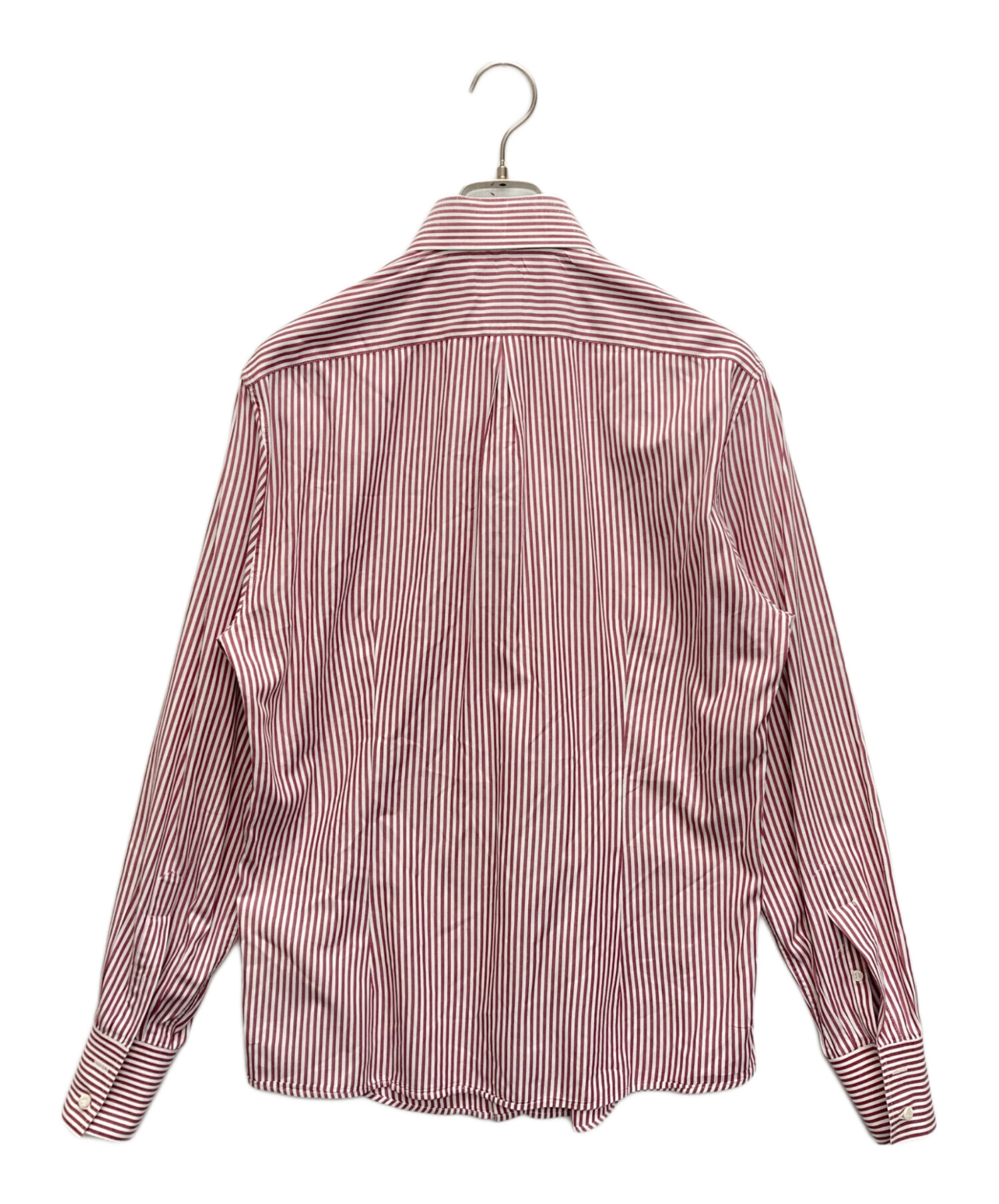 ブルネロクチネリ メンズ スリムフィット ストライプシャツ Lサイズ 中古・古着通販】BRUNELLO CUCINELLI (ブルネロクチネリ) ストライプ