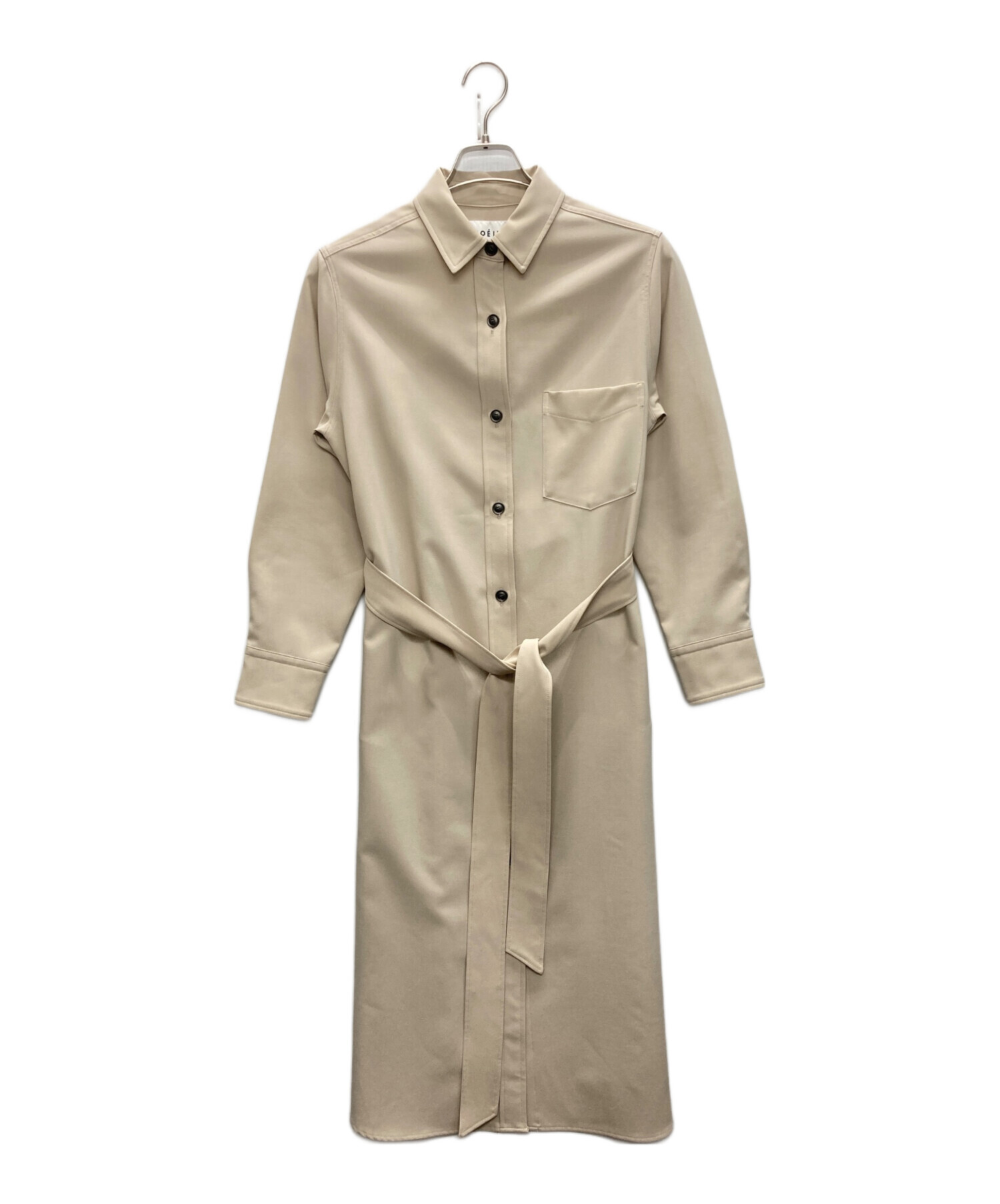 soeju ソージュ ソフトオックスシャツワンピース サイズS ベージュ色