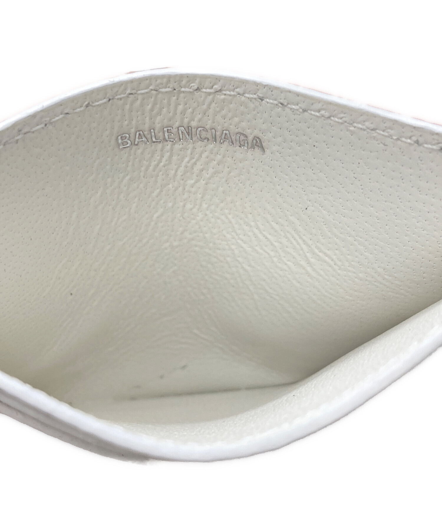 BALENCIAGA バレンシアガ ホワイト ケース 中古・古着通販】BALENCIAGA (バレンシアガ) ロゴプリントパスケース