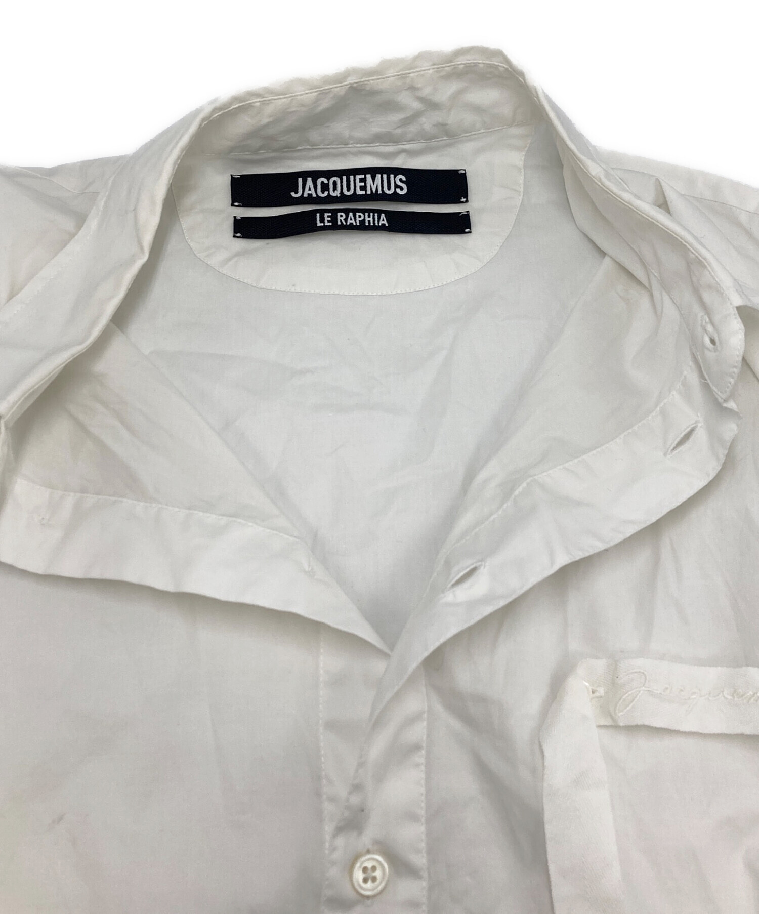 中古・古着通販】jacquemus (ジャックムス) S/Sシャツ ホワイト 中古・古着通販】jacquemus (ジャックムス) S/Sシャツ ホワイト