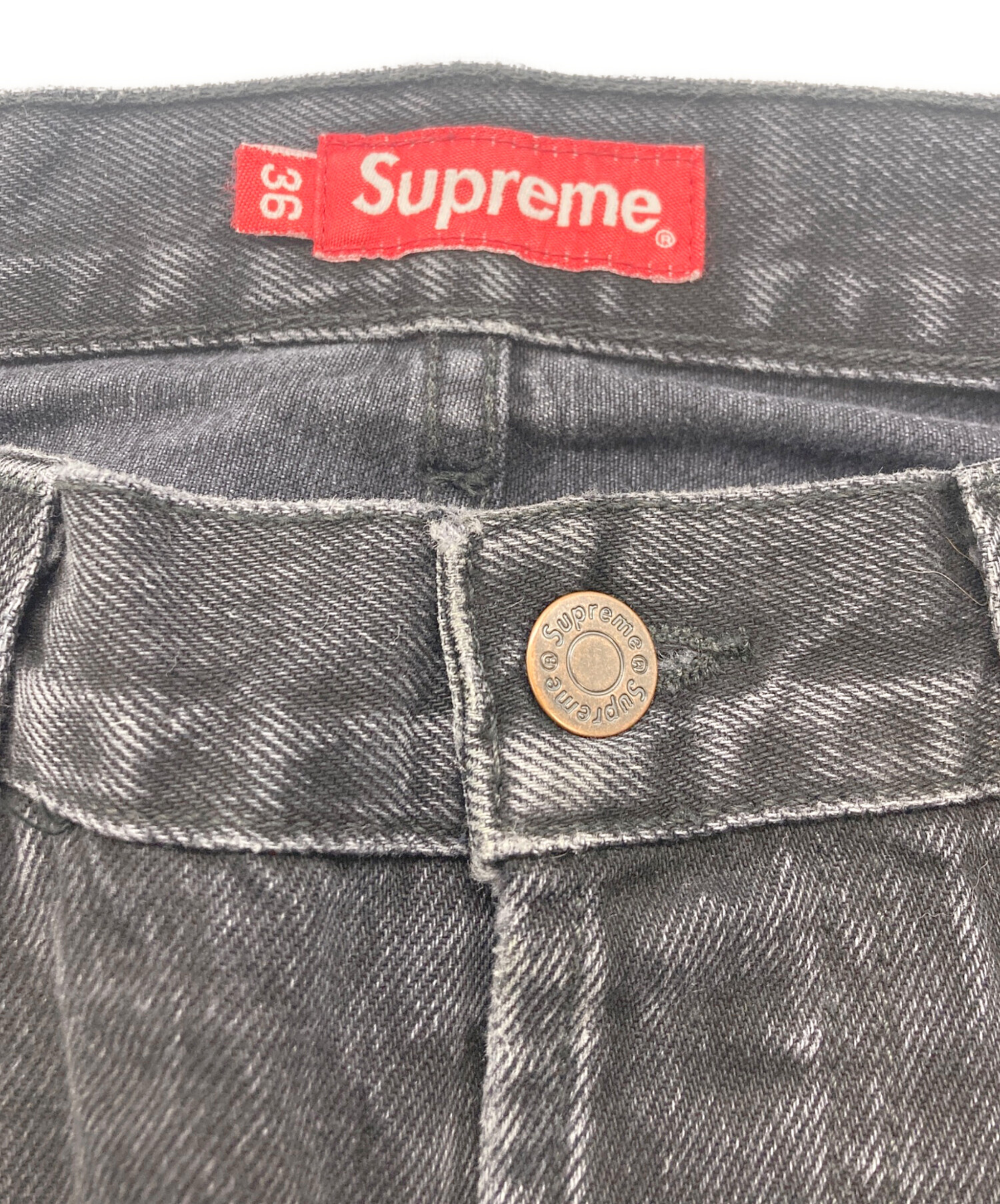 中古・古着通販】SUPREME (シュプリーム) ブラックデニムパンツ 