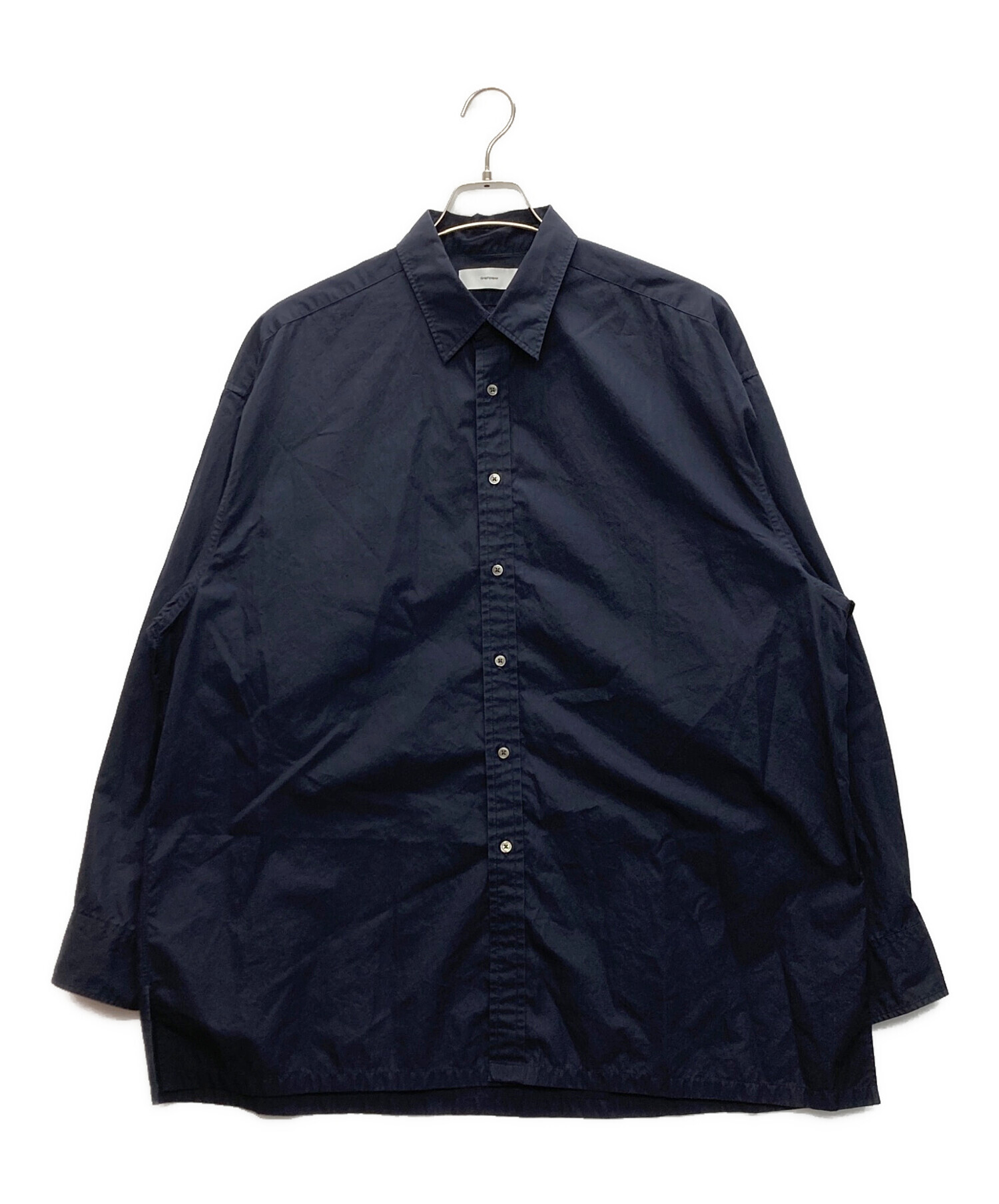 Graphpaper High Count Regular シャツ blue 1 Graphpaper 青 長袖